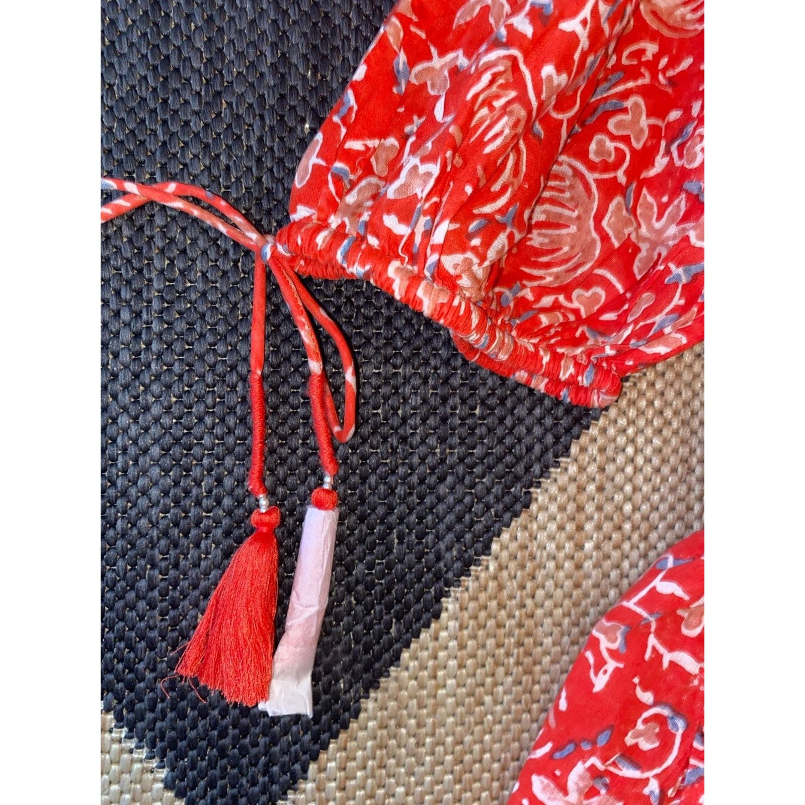 Cleobella New $218 Cleobella Blair RWB Boho Block Print Dress L Size L / US 10 / IT 46 - 7 Thumbnail