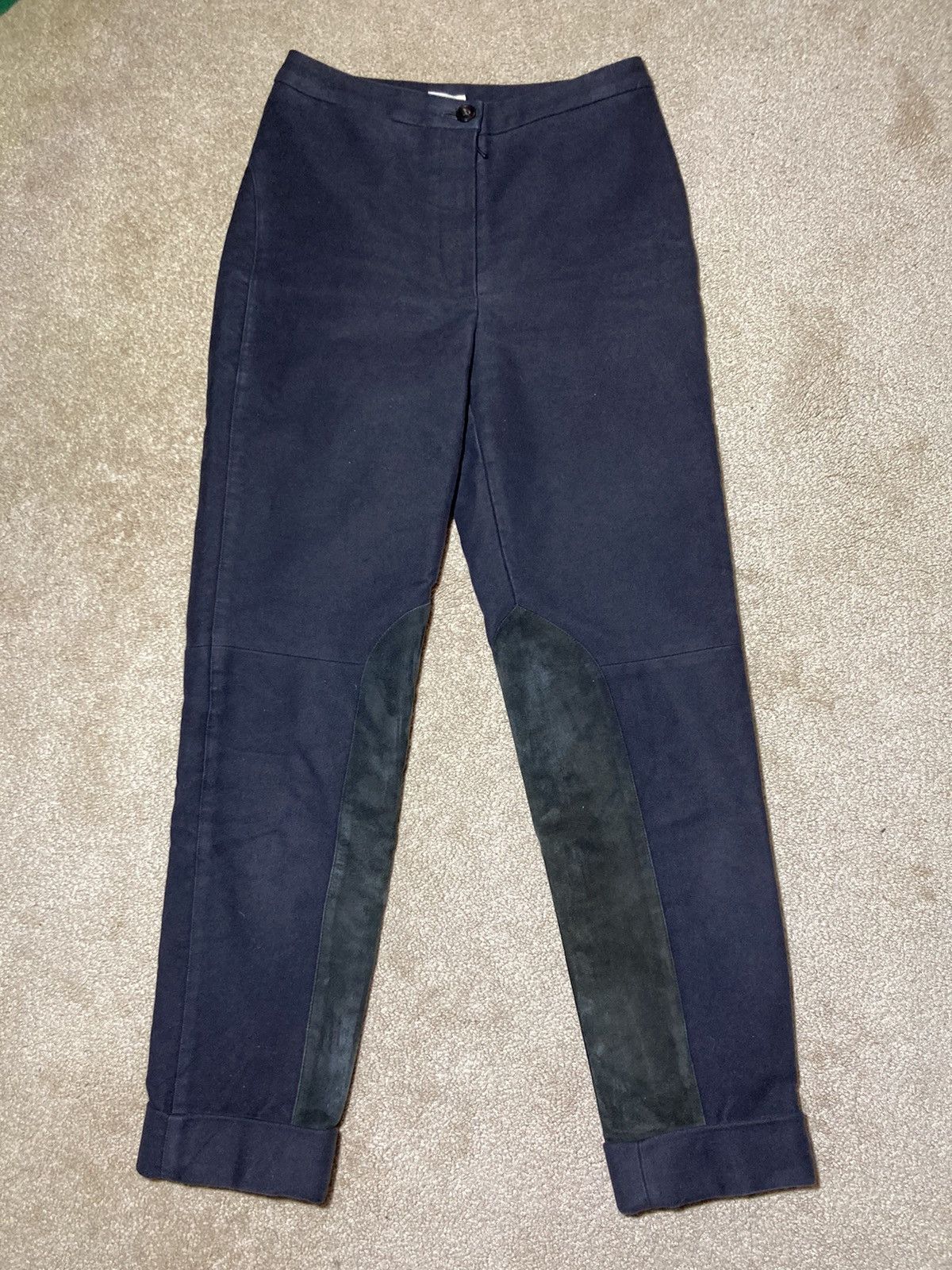 image of 1999 Hermes Maison Margiela Leather Pants Vintage 2000S 90's in Black, Women's (Size 26)