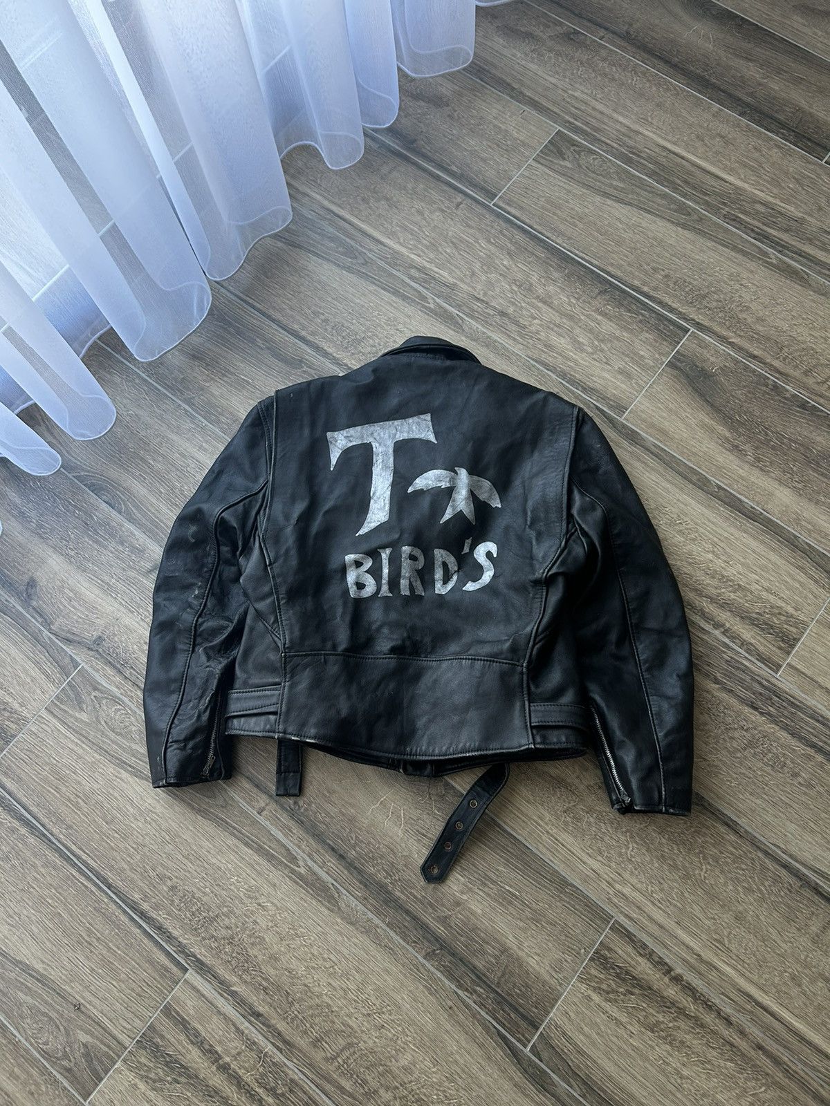 Genuine Leather × Vintage Vintage T Bird’s leather bikers jacket mens y2k motorcycle Size US M / EU 48-50 / 2 - 1 Thumbnail