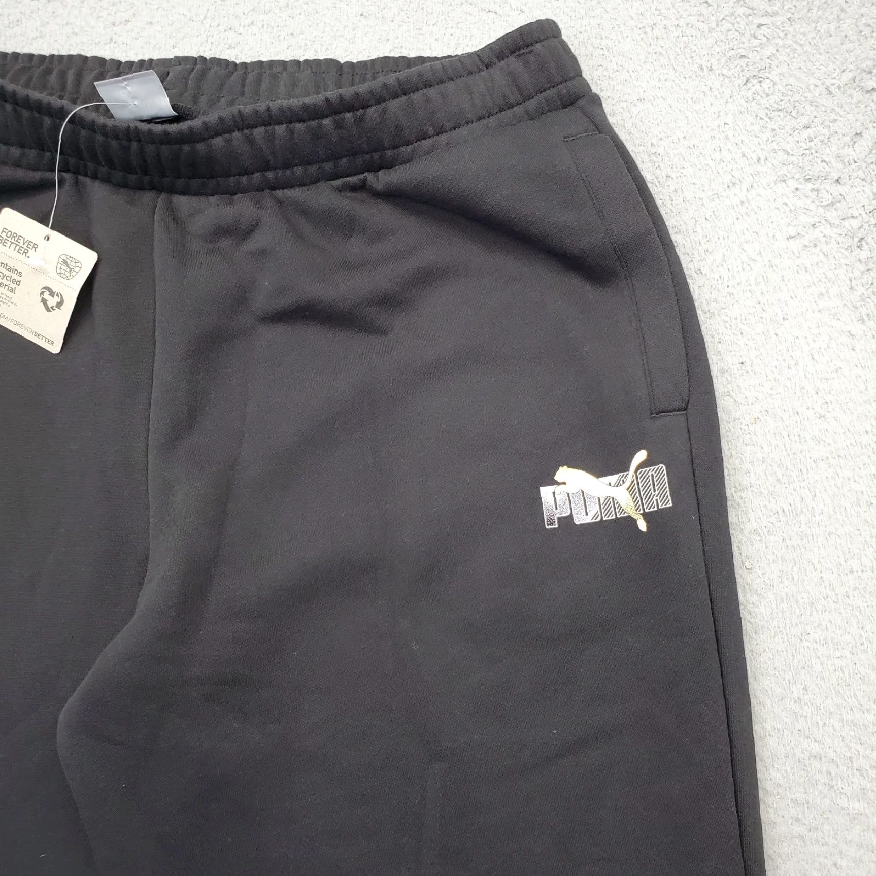 Puma Puma Essentials Logo Lab Sweatpants Mens XXL Black Athletic Elastic Waist Tapered Size US 39 - 7 Thumbnail
