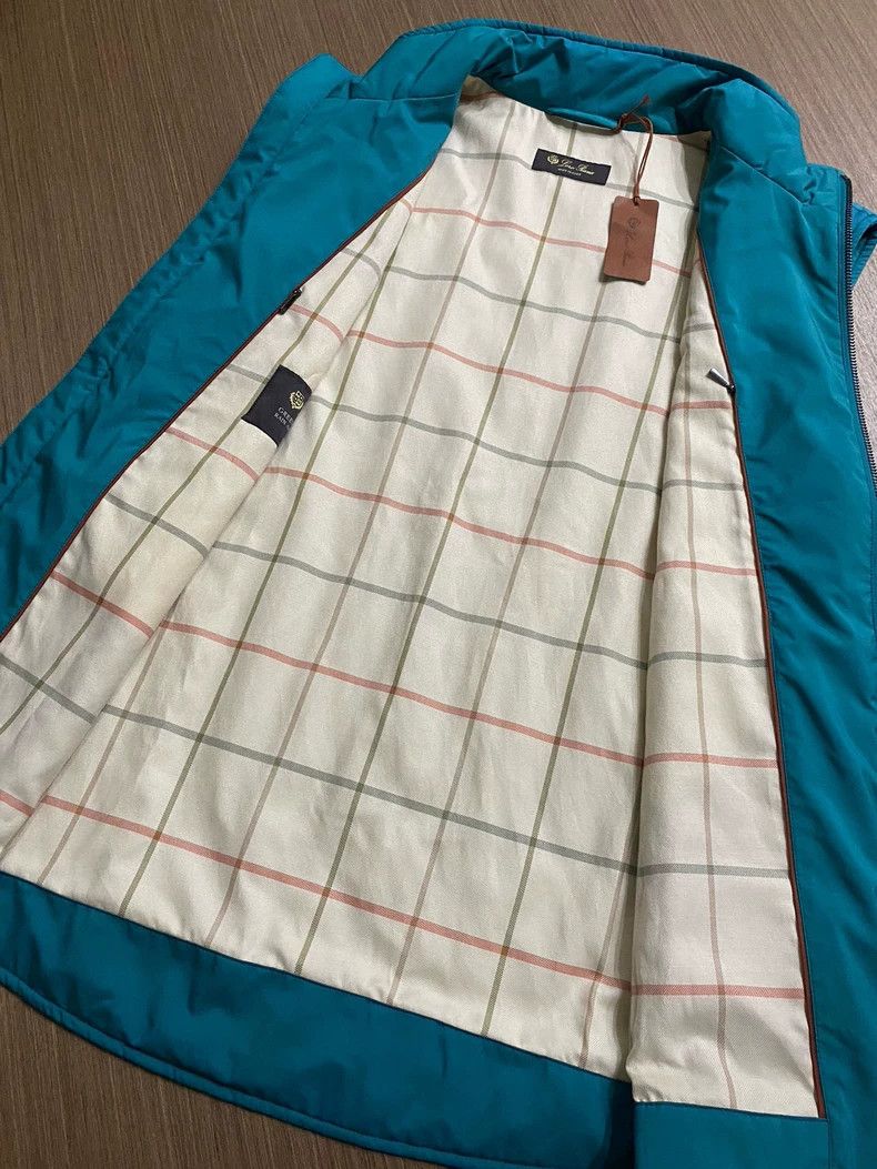 Loro Piana LORO PIANA Tech fabric padded jacket in blue green Green S Size US S / EU 44-46 / 1 - 9 Thumbnail