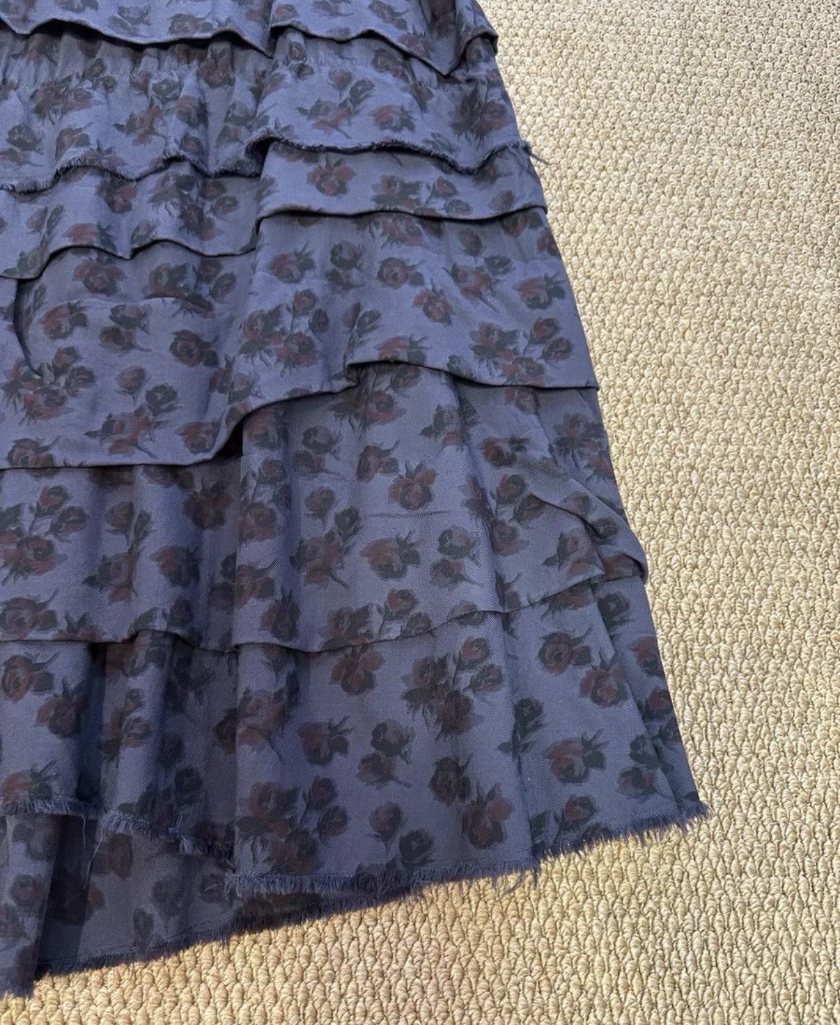 Comme des Garcons COMME des GARÇONS Navy Base Wine Layered Skirt K23 Size 25" / US 0 / IT 36 - 2 Thumbnail