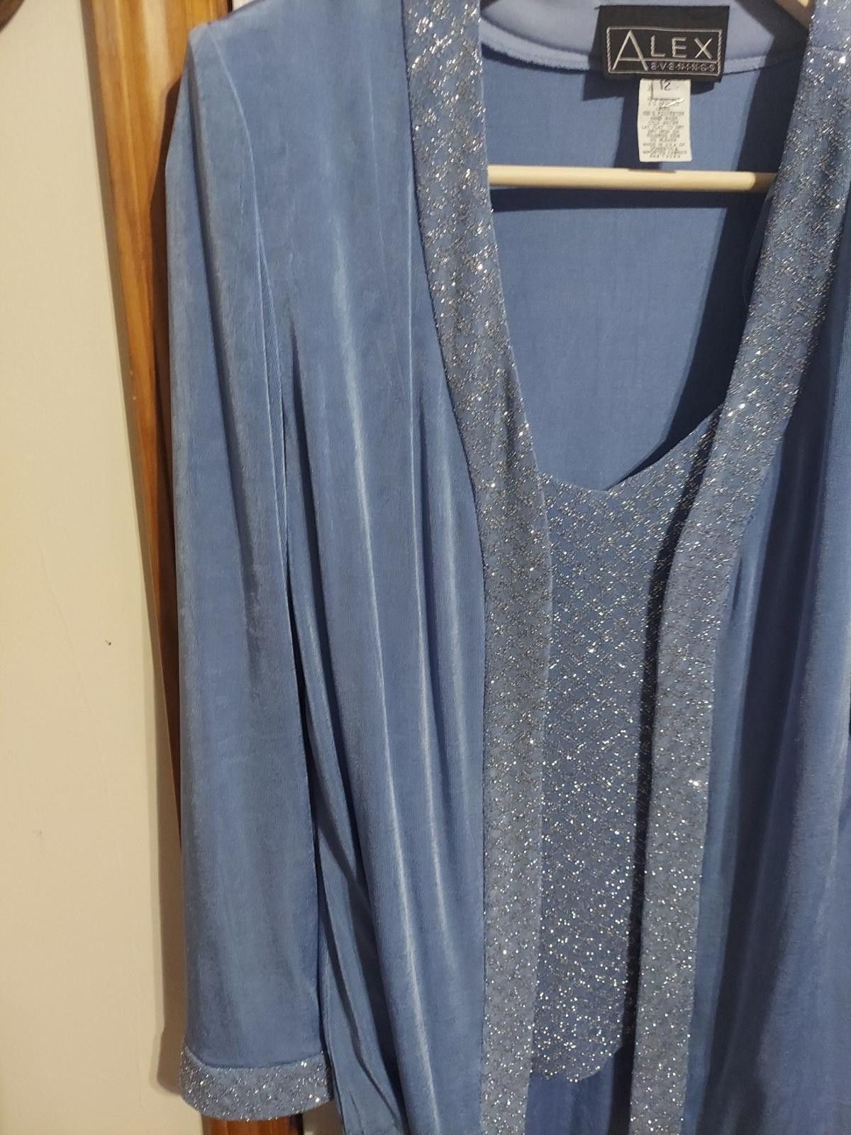 Other Alex Evenings Mother Of The Bride Formal Dress Blue Size XL / US 12-14 / IT 48-50 - 3 Thumbnail