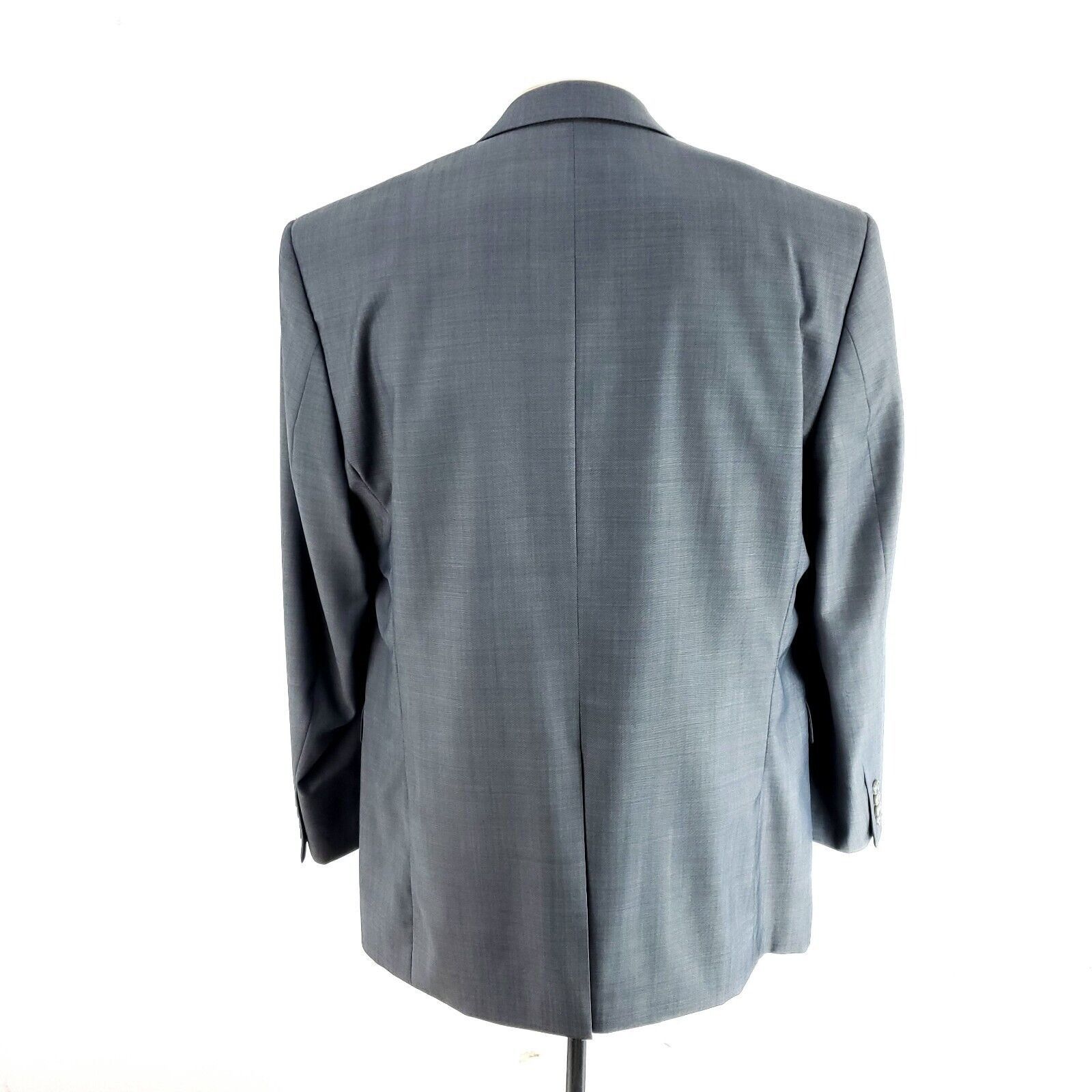 Joseph Abboud Joseph Abboud Wool 2 Button 2 Piece Suit 42R Blue Birdseye 3 Size 42R - 6 Thumbnail