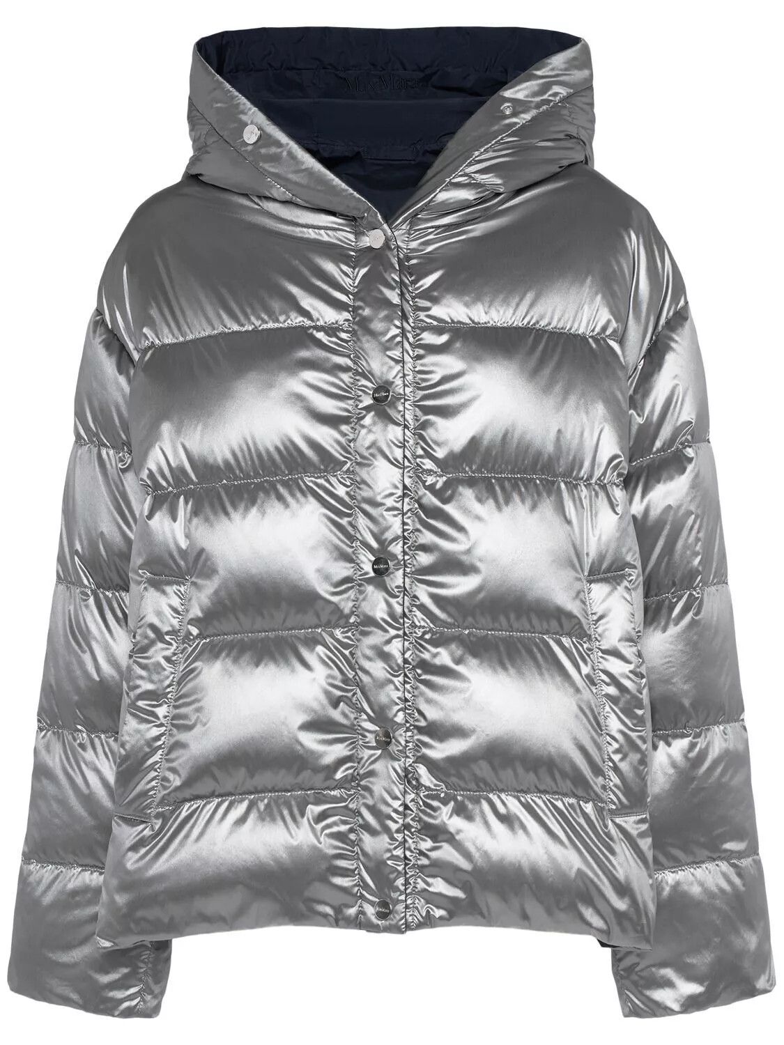 Max Mara MAX MARA Nico $1345 Light Grey Canvas Down Jacket Size XS / US 0-2 / IT 36-38 - 1 Thumbnail