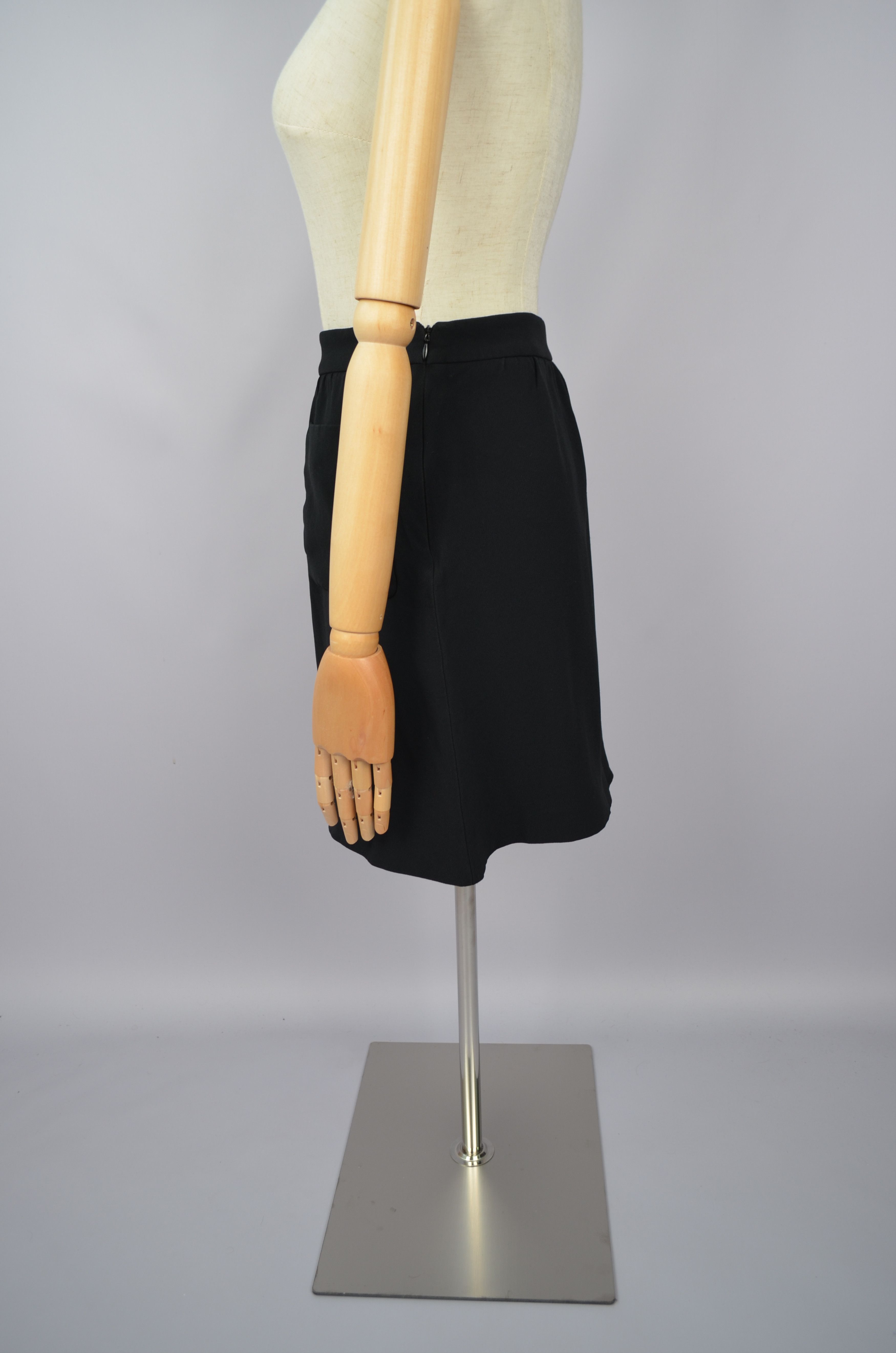 Miu Miu × Prada Miu Miu Prada Dark Navy Skirt Acetate Viscose Size IT40 Size 30" / US 8 / IT 44 - 5 Thumbnail