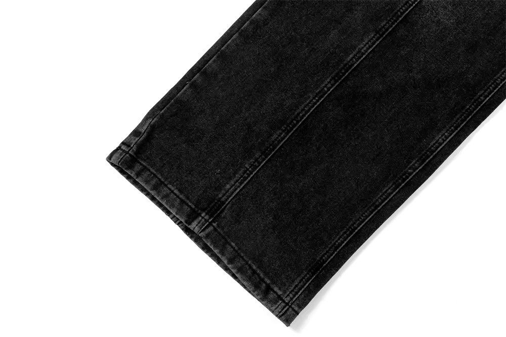 Japanese Brand × Jean Vintage black patchwork rivet wide leg jeans Size US 34 / EU 50 - 8 Thumbnail