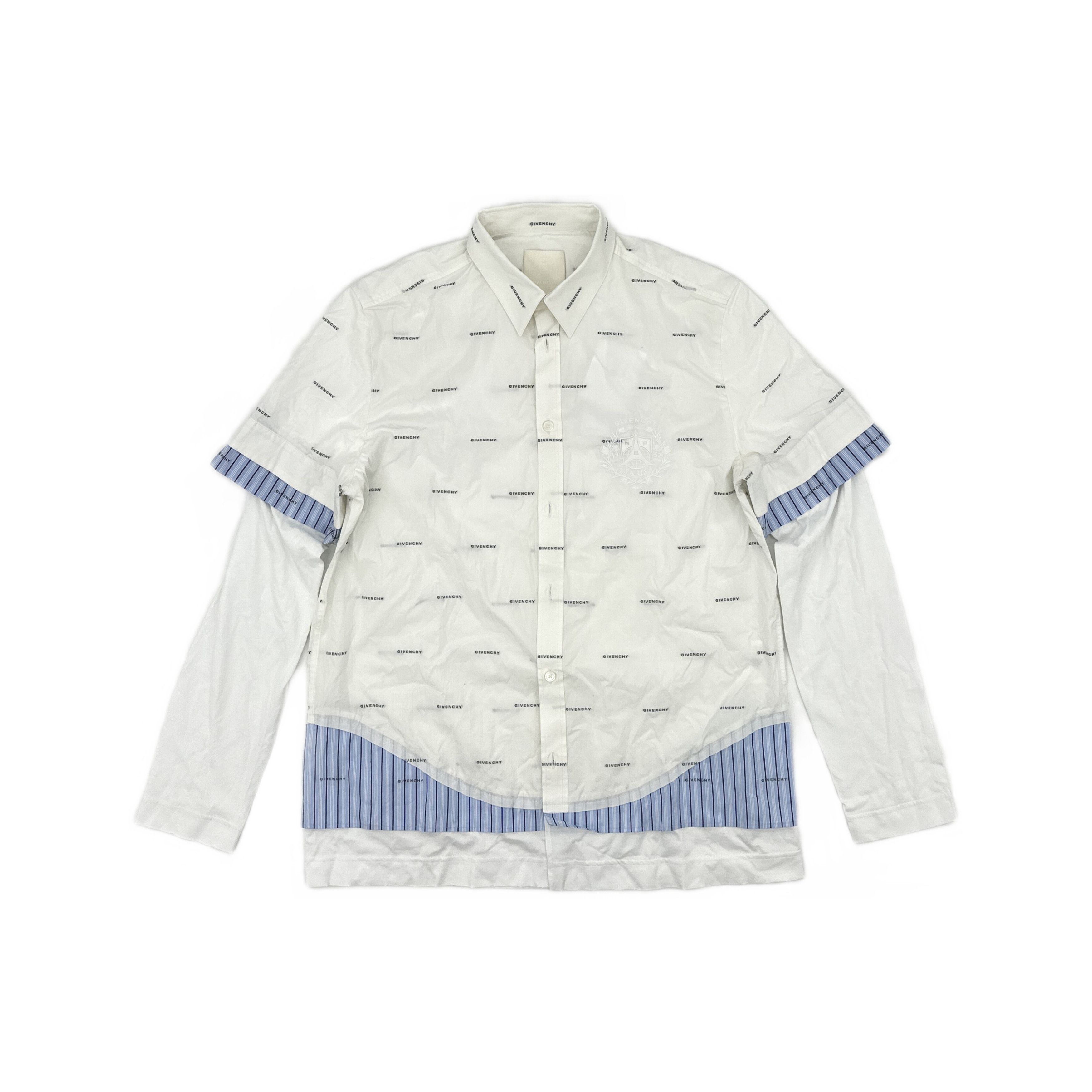 Givenchy Givenchy Logo Print Shirt Size M Size US XXS / EU 40 - 1 Thumbnail
