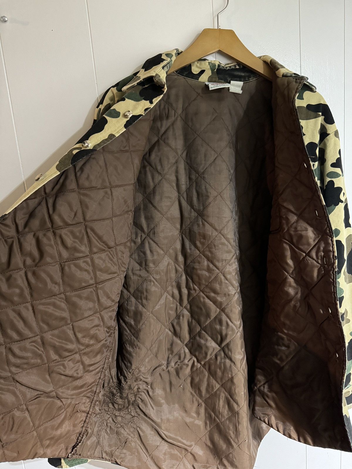 Vintage Vintage Duck Camo Quilt Lined Field Jacket 90s Button Up Size US L / EU 52-54 / 3 - 6 Thumbnail