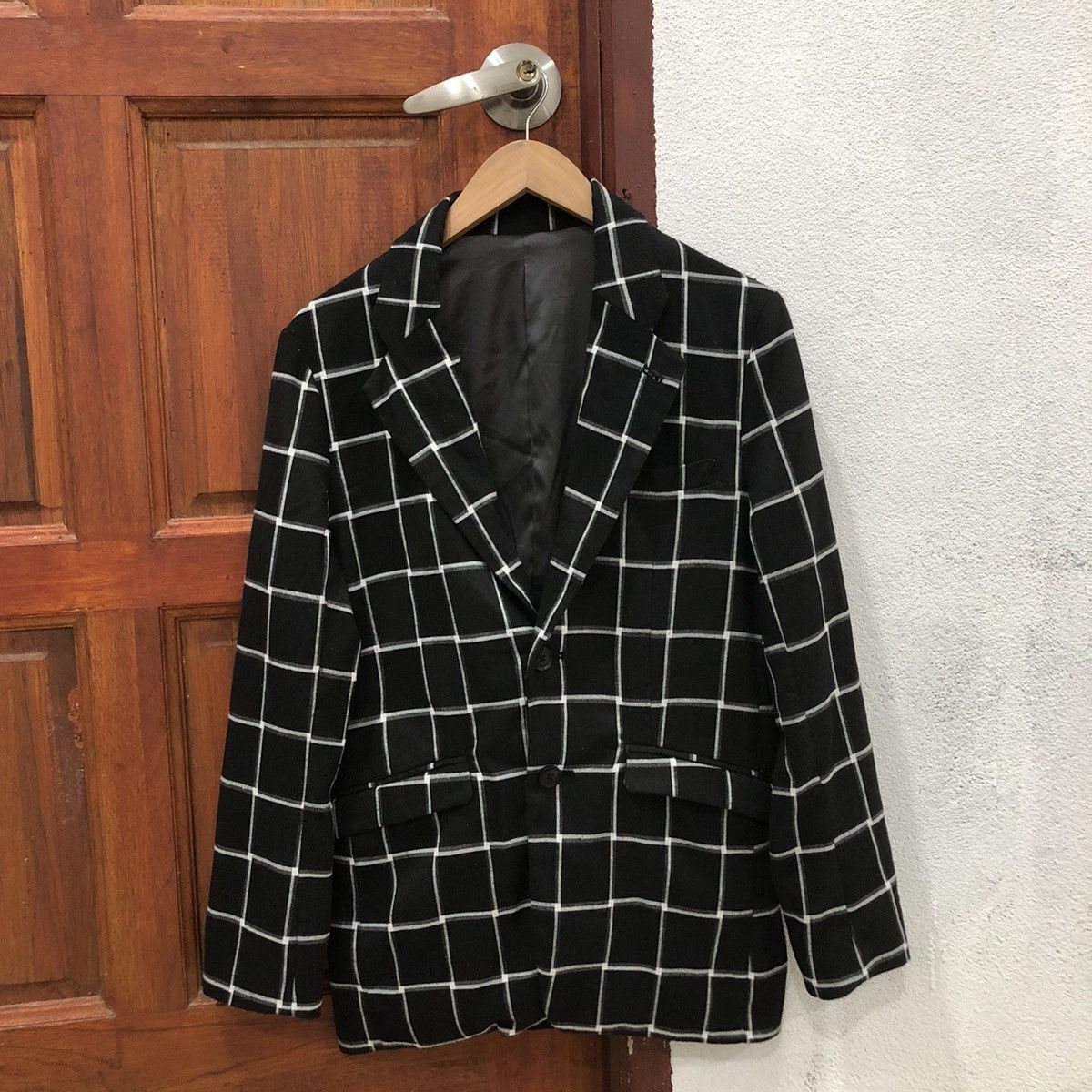 Designer × Japanese Brand × NO ID No Id Black Square Style Blazer Jacket Size 34R - 1 Thumbnail