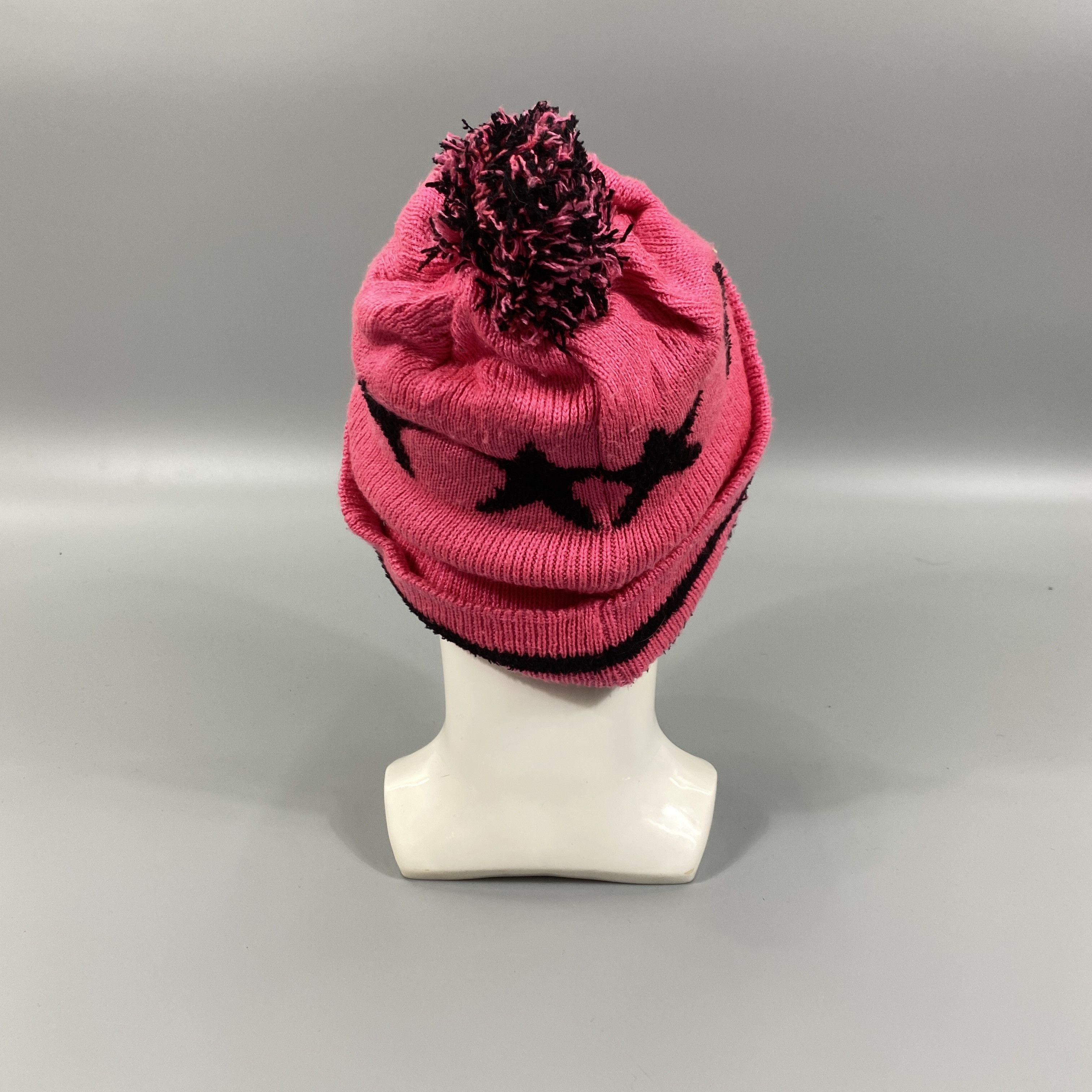 Japanese Brand Knit Star Pattern Beanie Pom Pom -BN790 Size ONE SIZE - 3 Thumbnail
