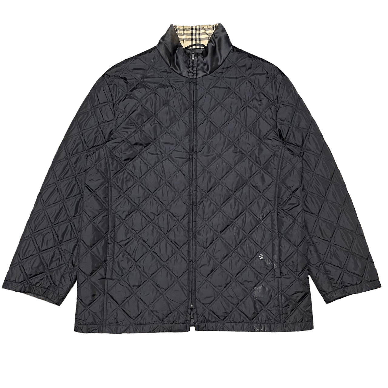 Vintage Burberry London Nova Check Quilted Jacket Distressed