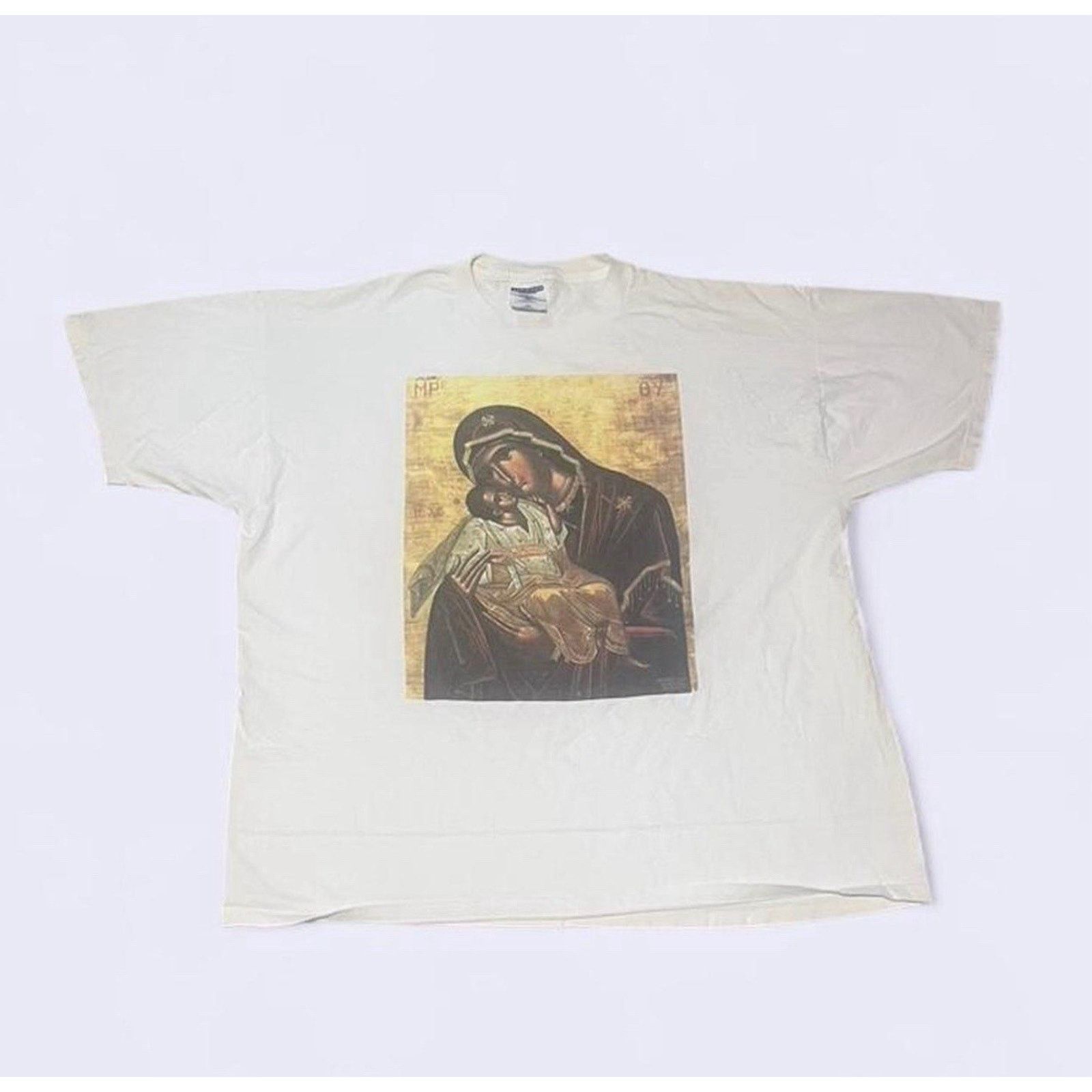 Other Vintage Virgin Mary “Sweet Kissing” Religious Jesus Tshirt Size US XXL / EU 58 / 5 - 1 Thumbnail