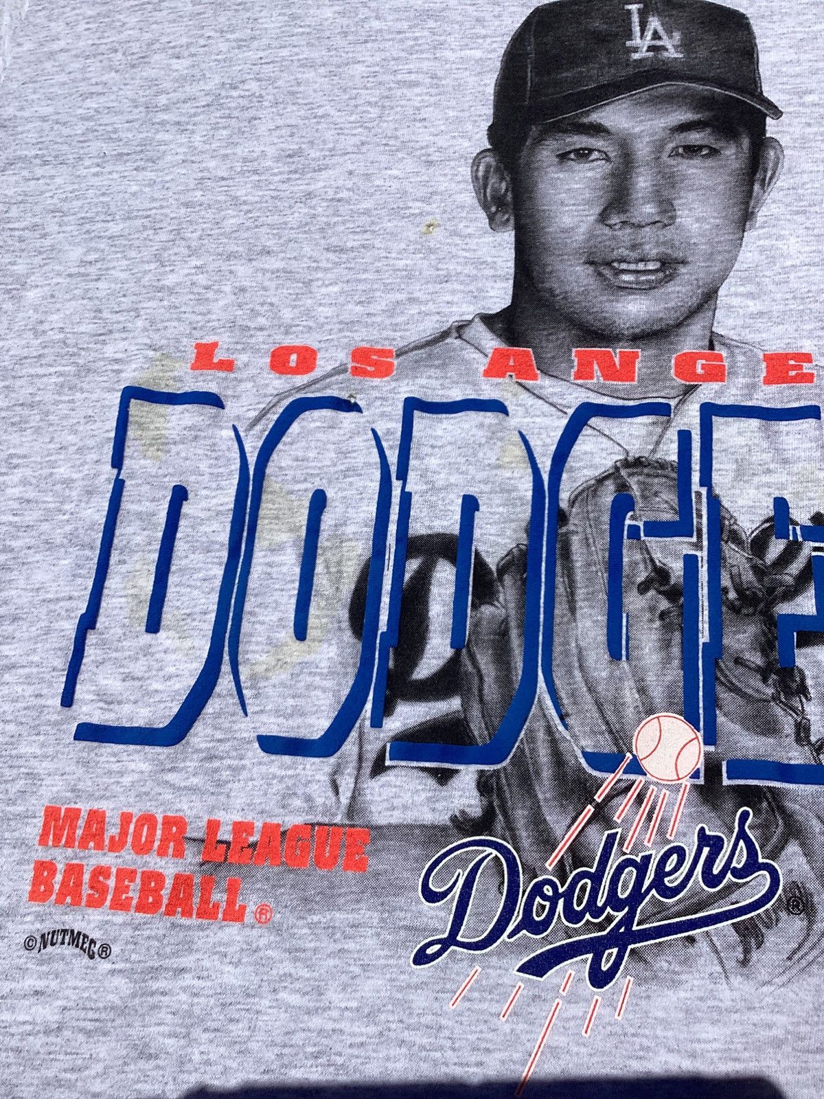 MLB Vtg ‘95 Los Angeles Dodgers, Hideo Nomo #16 MLB nutmeg Tee Size US XL / EU 56 / 4 - 5 Thumbnail