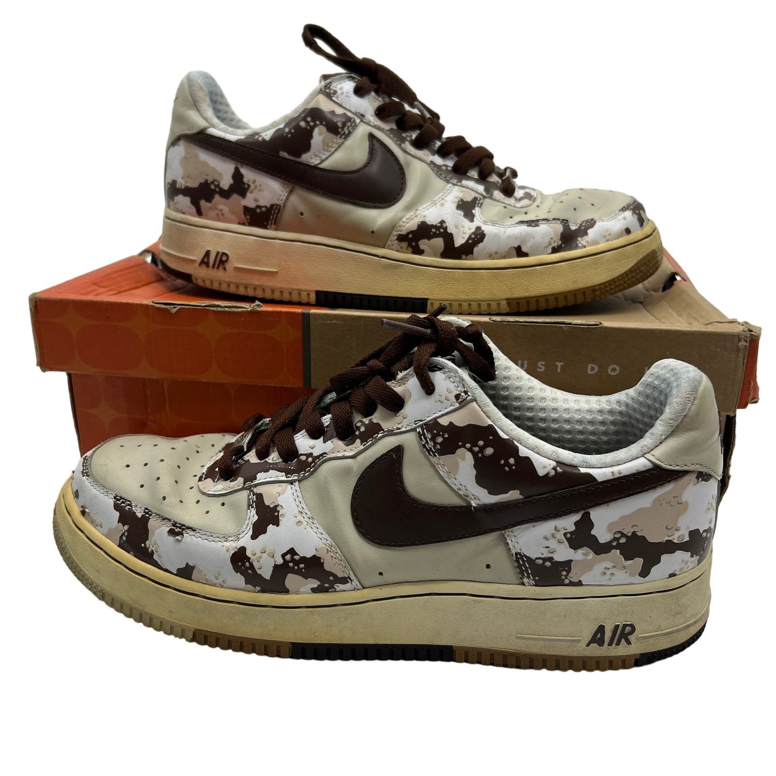 Nike 2006 Nike Air Force 1 Prem Desert Chip Camo Sneakers 313641 | Grailed