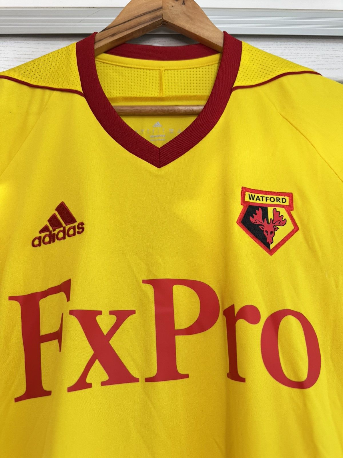 Adidas Cowell #1 Watford 2017-2018 Home Soccer Jersey Football Kit Size US L / EU 52-54 / 3 - 7 Thumbnail