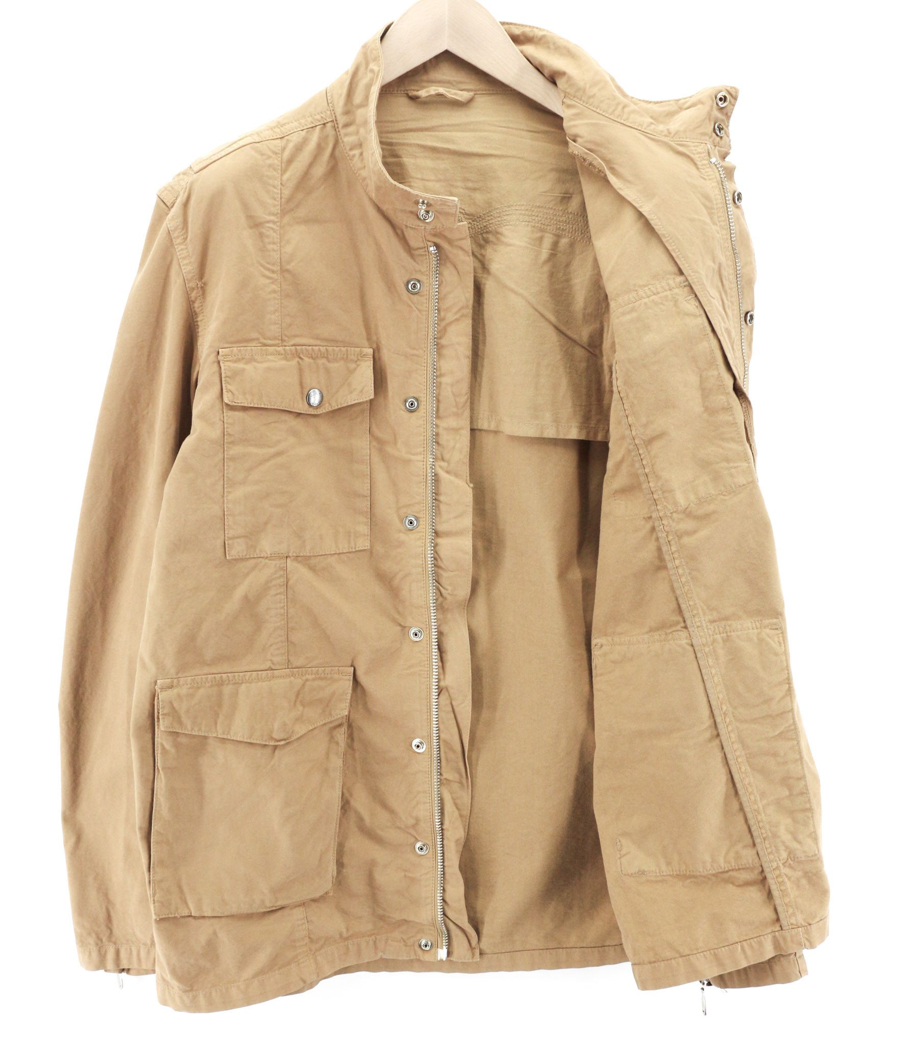 Nudie Jeans MICK XL Brown Patch Zipper Unlined Logo Jacket 80737 Size US XL / EU 56 / 4 - 4 Thumbnail