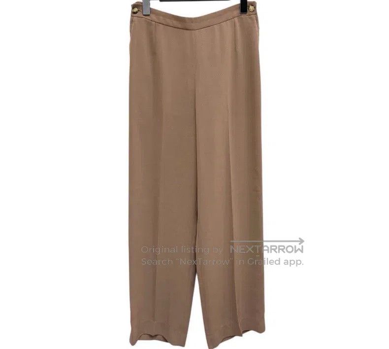 Hermes Hermes Artificial silk pants Size 25" / US 0 / IT 36 - 1 Thumbnail