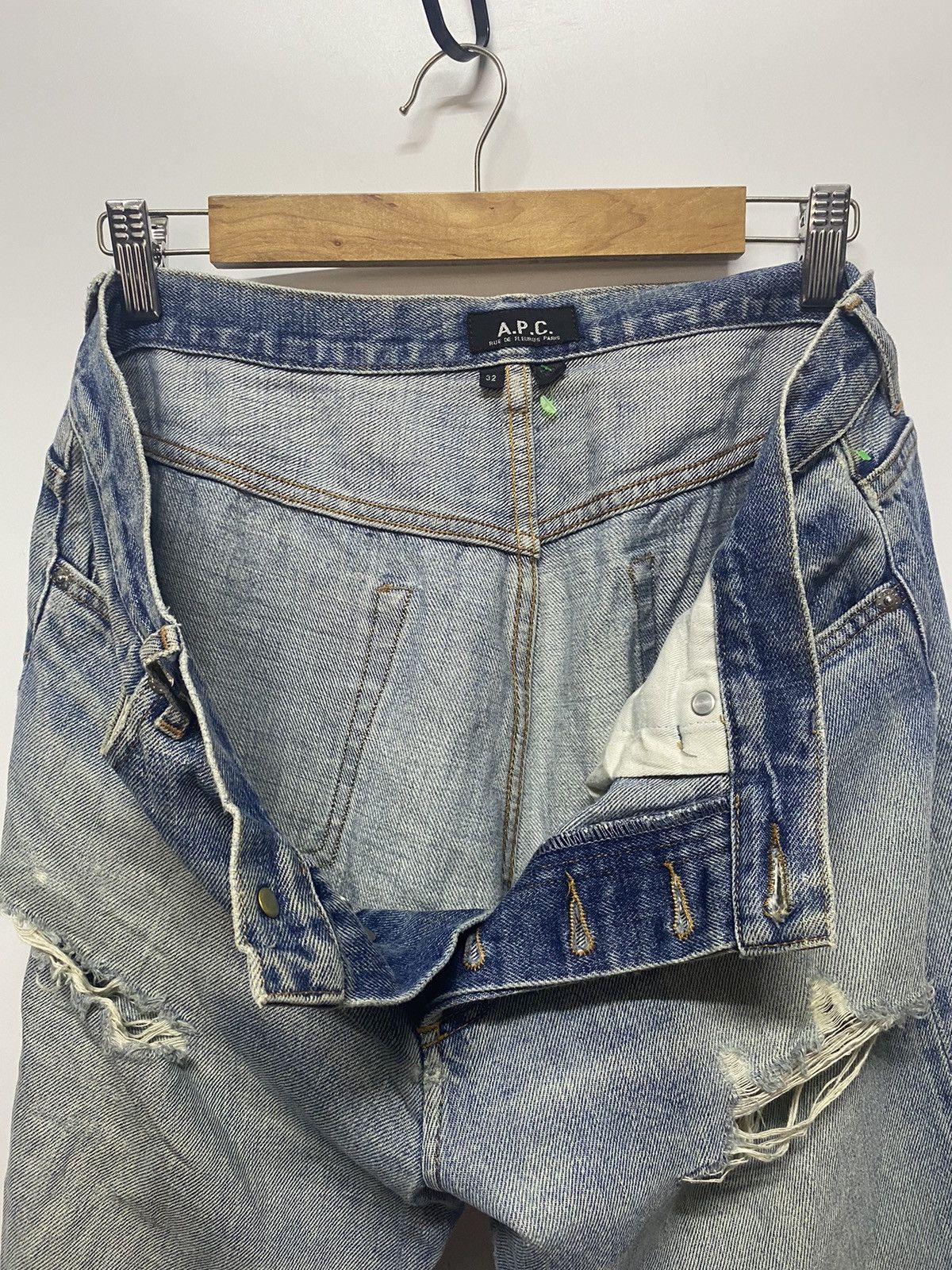 A.P.C. A.P.C Distressed Selvage Denim Jeans Pants Size US 34 / EU 50 - 12 Thumbnail
