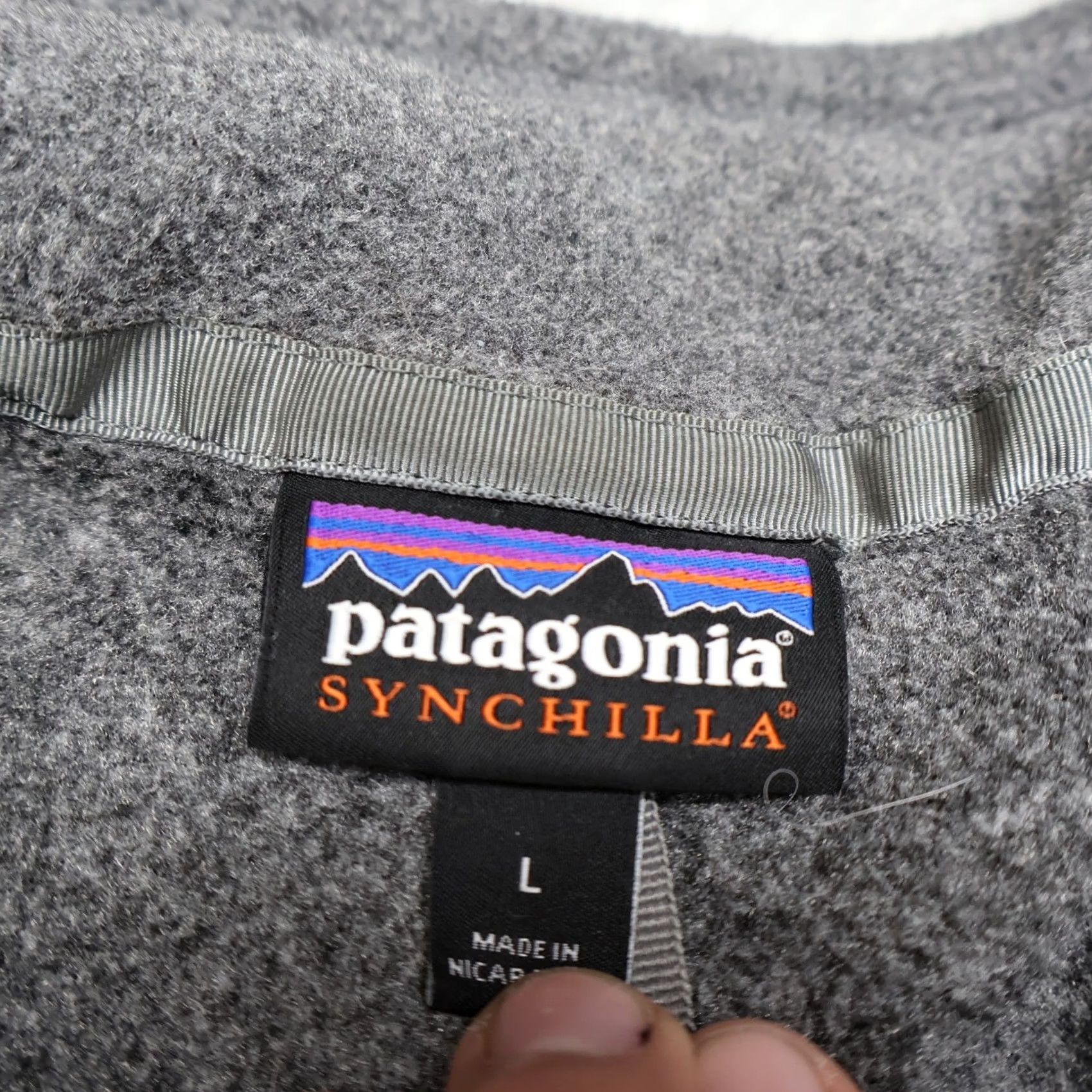 Patagonia Patagonia Jacket Mens Large Gray Fleece Full Zip Synchilla Outdoor Logo Size US L / EU 52-54 / 3 - 7 Thumbnail