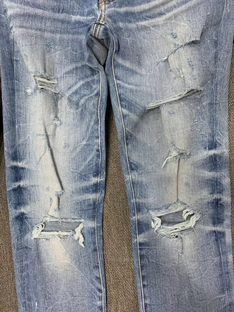 Amiri Amiri Classic Double Knee Destroyed Denim Jeans, Size 28 Size US 28 / EU 44 - 6 Thumbnail