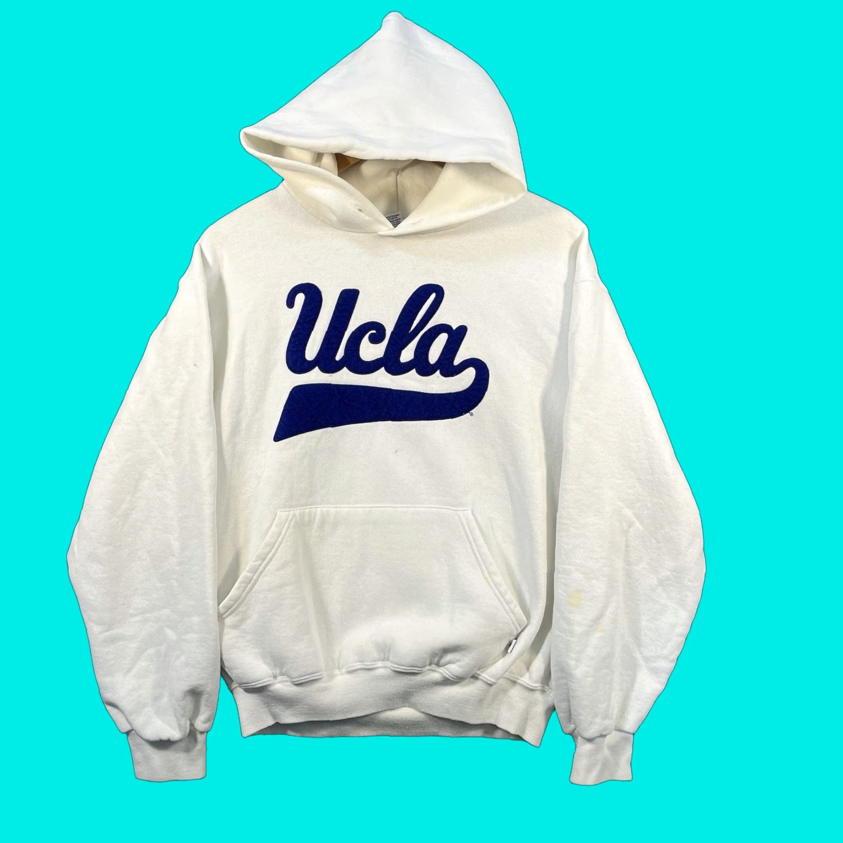 Russell Athletic VINTAGE Russell Athletic UCLA Bruins Hoodie White Sweatshirt Medium Mens College Fan 90s Size US M / EU 48-50 / 2 - 1 Thumbnail