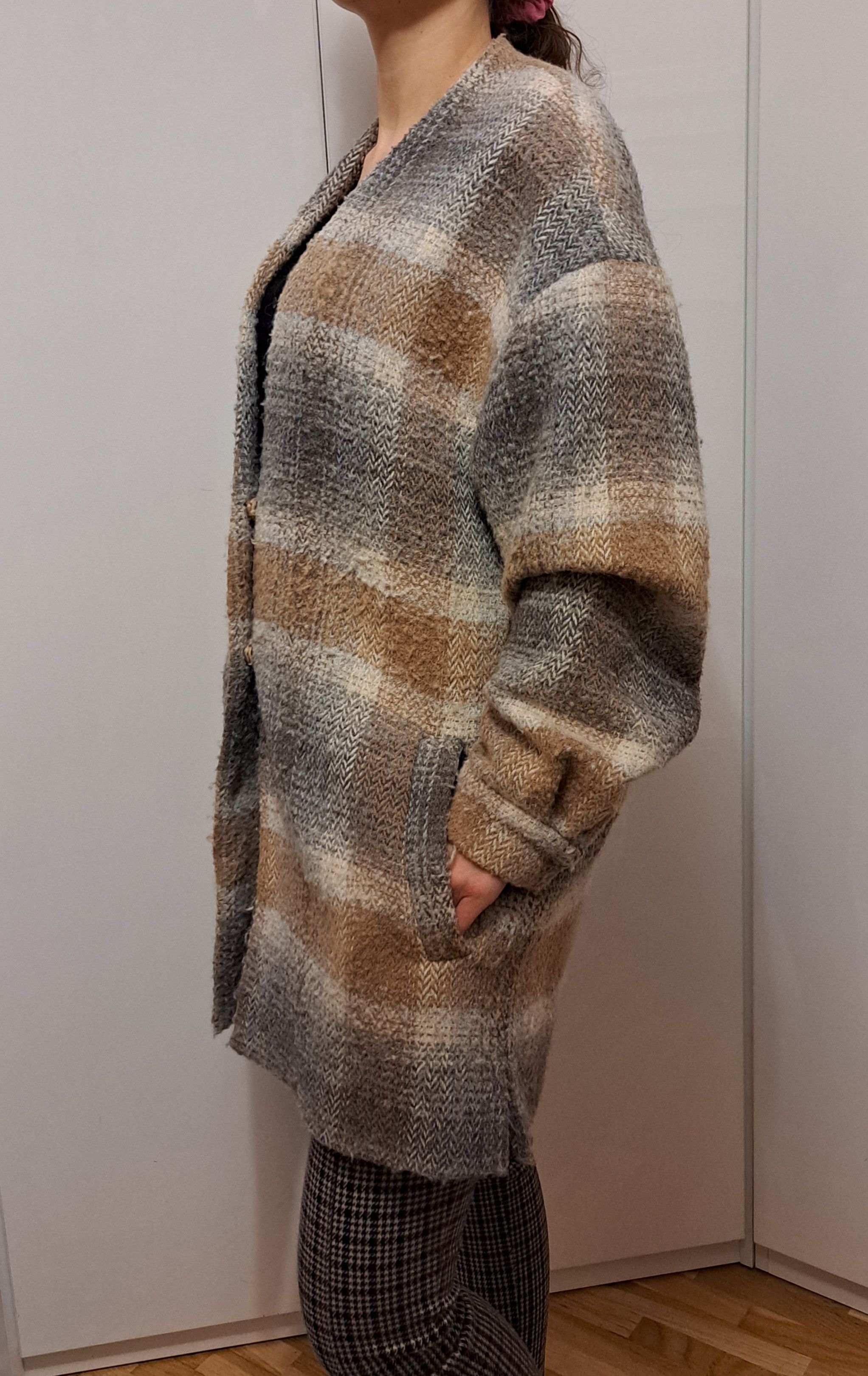 Gestuz Gestuz checked coat wool composition beige brown Size M / US 6-8 / IT 42-44 - 3 Thumbnail