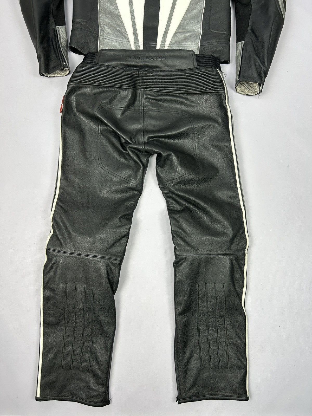 Vintage Hein Gericke 2 Piece Set Leather Motorcycle Jacket Trousers Size US M / EU 48-50 / 2 - 23 Thumbnail