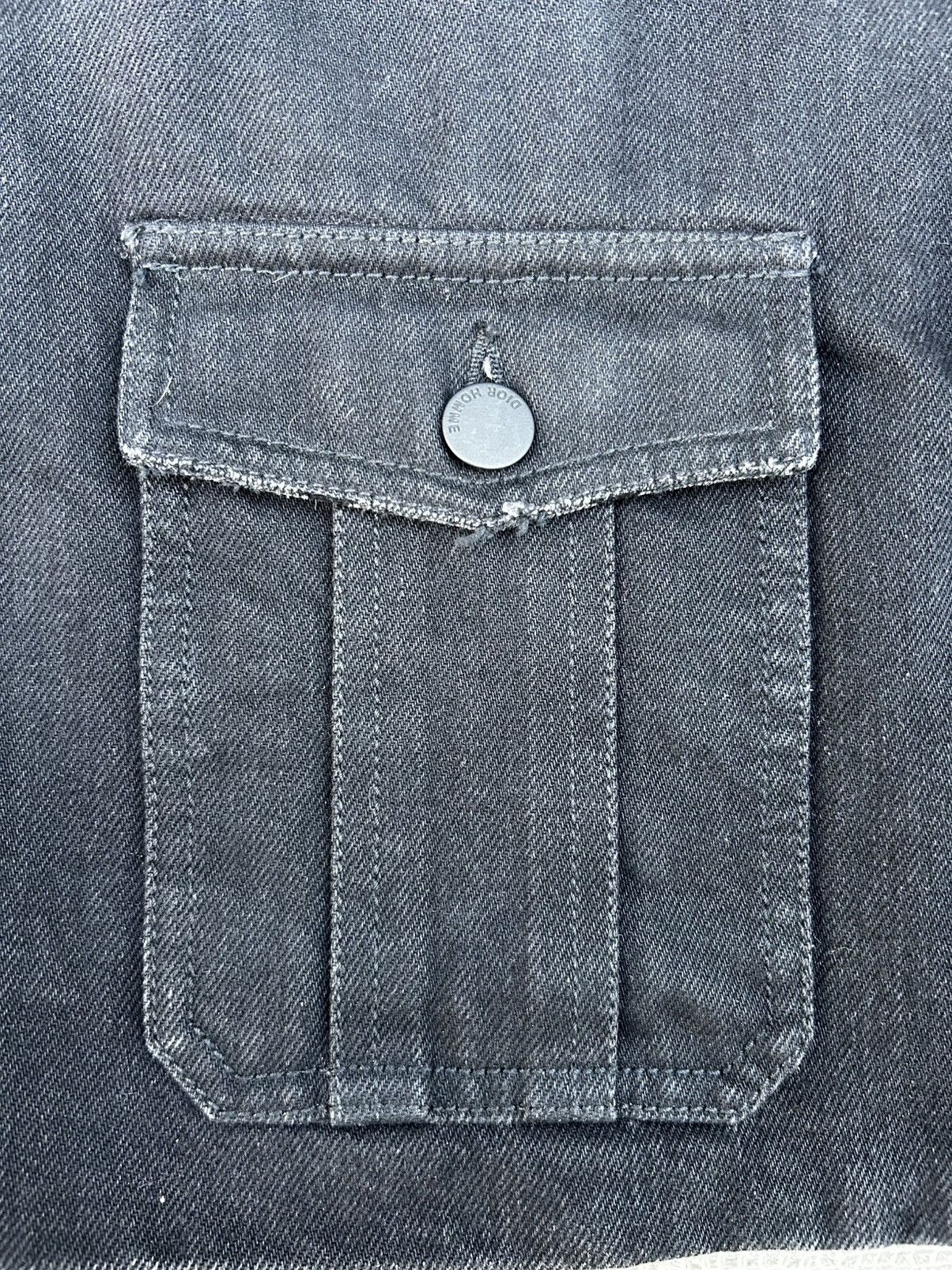 Dior Black Hedi Dior Denim Distressed M-65 jacket Size US M / EU 48-50 / 2 - 4 Thumbnail