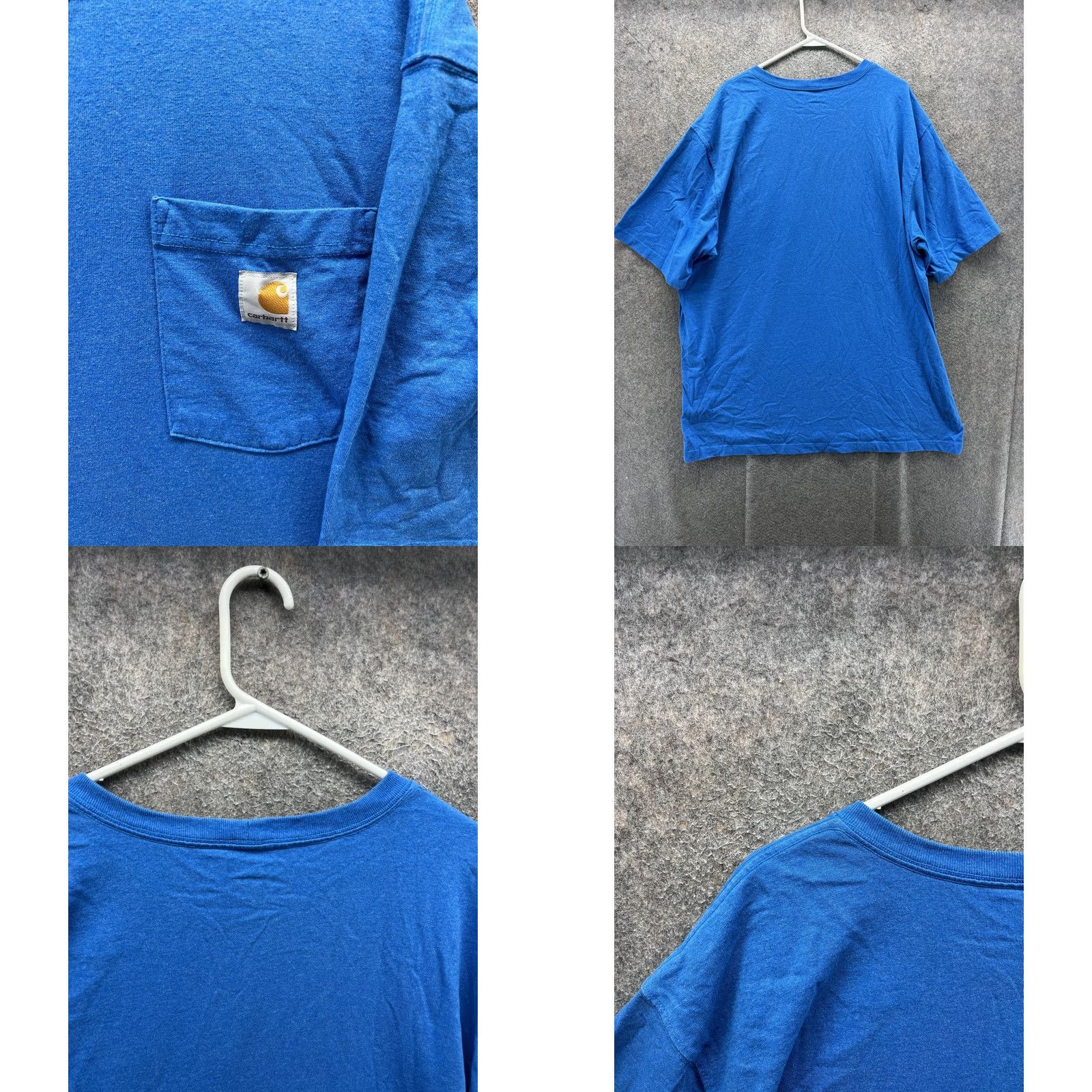 Carhartt Carhartt Shirt Mens 2XLT Blue K87 Pocket Tee Loose Fit Workwear Tagless Short Sleeve Casual Shirt Mens Boys Womens Size US XXL / EU 58 / 5 - 8 Thumbnail