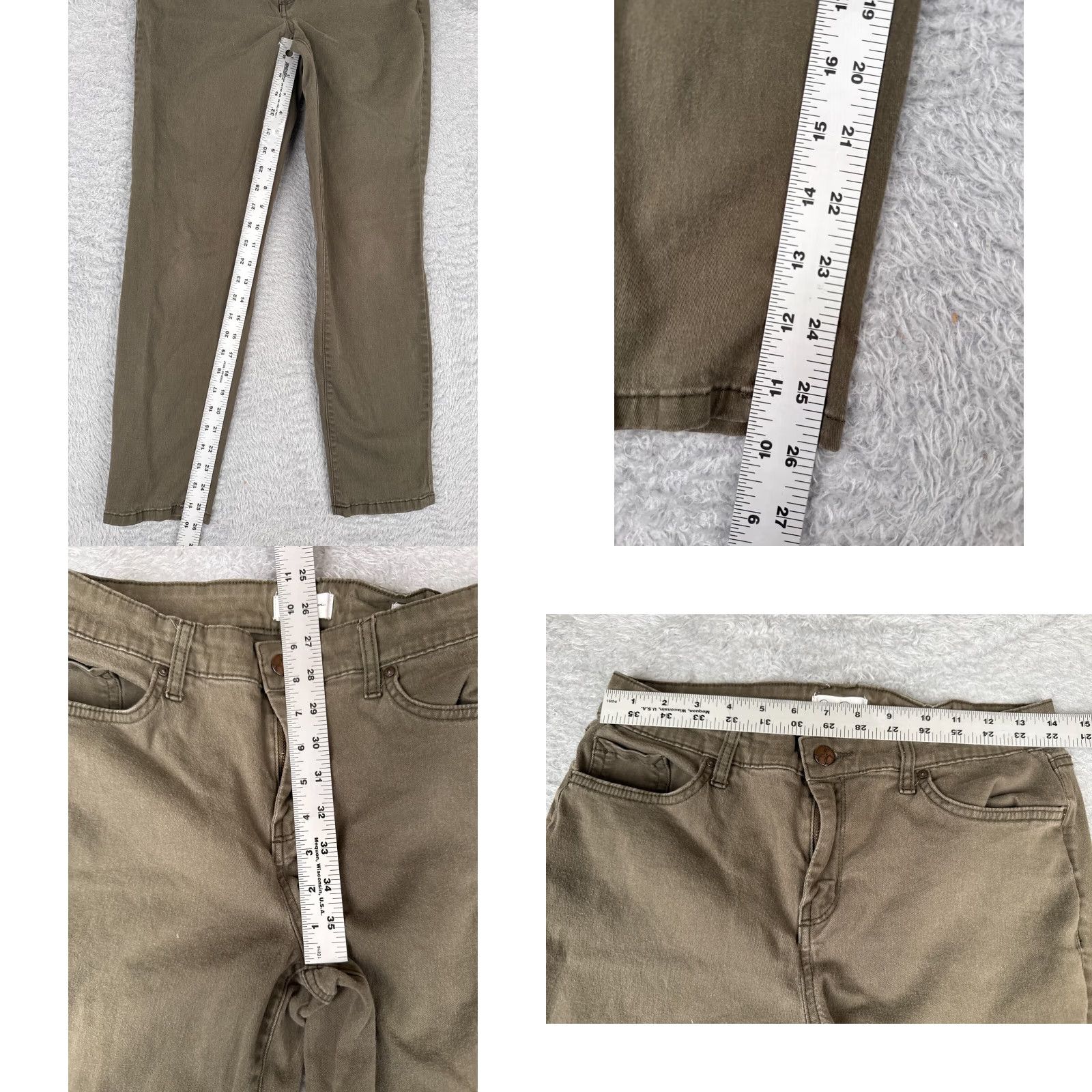 Jessica Simpson Jessica Simpson Jeans Women 8 Green Relaxed Skinny Crop Cotton Blend Mid 28x26 Size 30" / US 8 / IT 44 - 8 Thumbnail