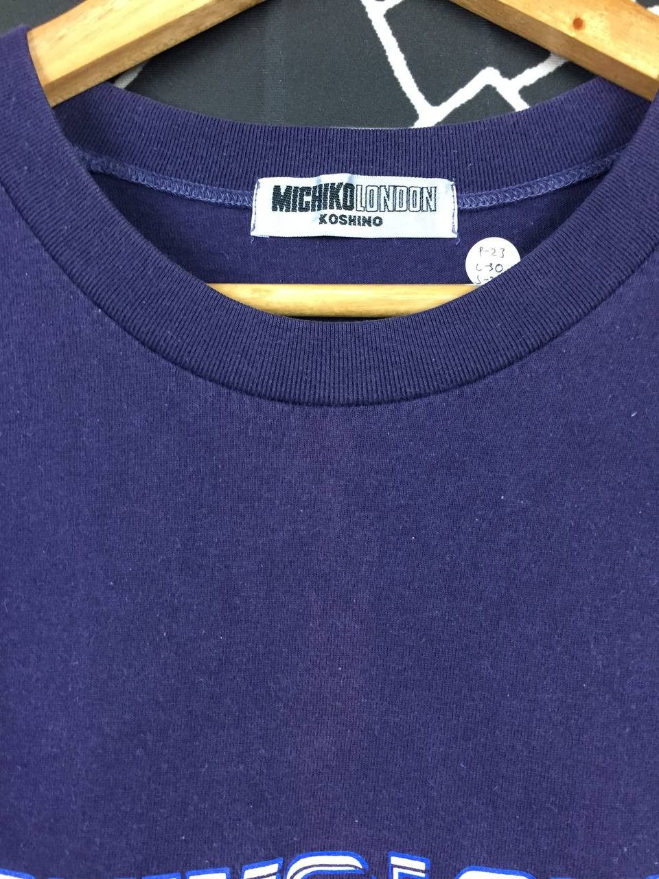 Michiko Koshino London Vtg 90s Michiko London Koshino Big Logo Long Sleeve Tee Size US XL / EU 56 / 4 - 4 Thumbnail