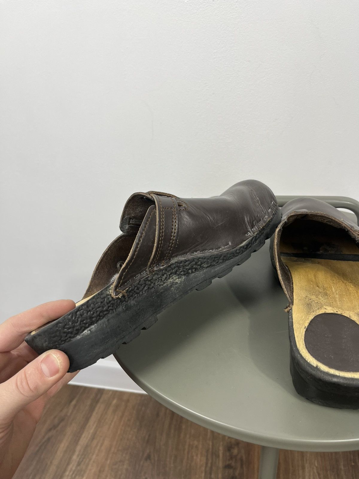 Other Handmade Leather Clogs Brown Men’s EU 41 Slip On Shoes Size US 8 / EU 41 - 9 Thumbnail