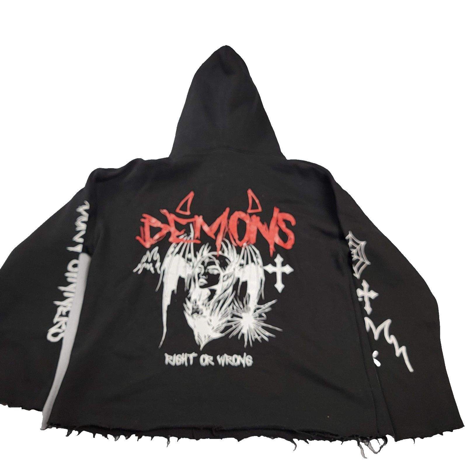 Guardian Angel AngelsxDemonz Hoodie Sweatshirt Pants Set Small Black Size ONE SIZE - 2 Thumbnail