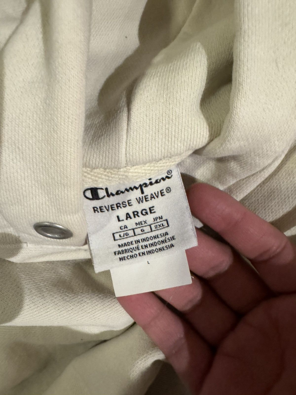 Champion Cream Champion Hoodie Size US M / EU 48-50 / 2 - 4 Thumbnail