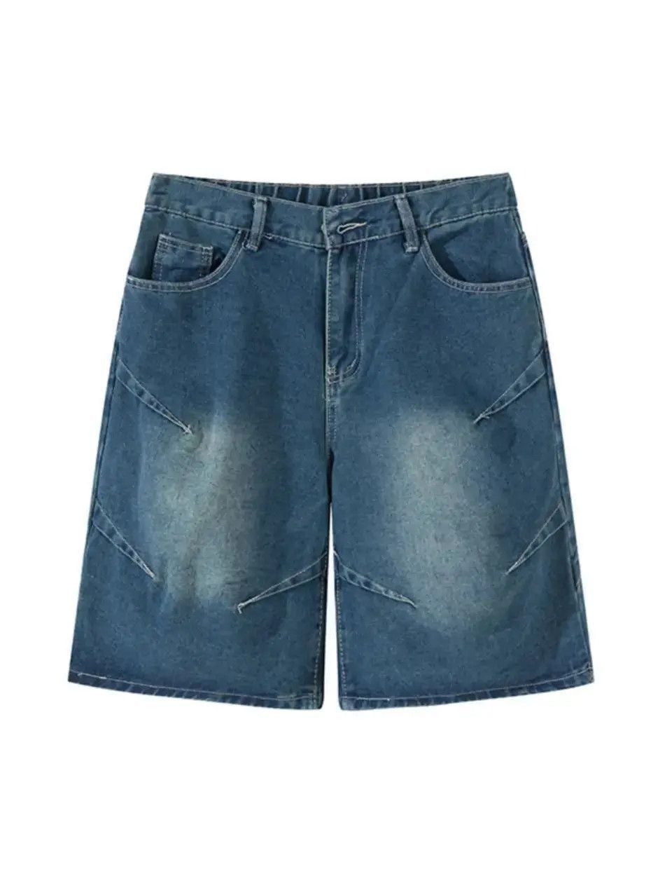 Japanese Brand Loose washed gradient denim shorts Size US 30 / EU 46 - 4 Thumbnail