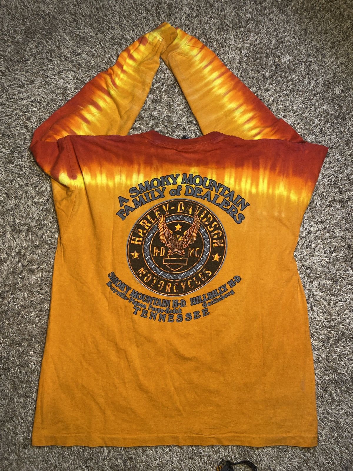 Harley Davidson × Vintage TieDye Harley Davidson Long Sleeve Size US XL / EU 56 / 4 - 3 Thumbnail
