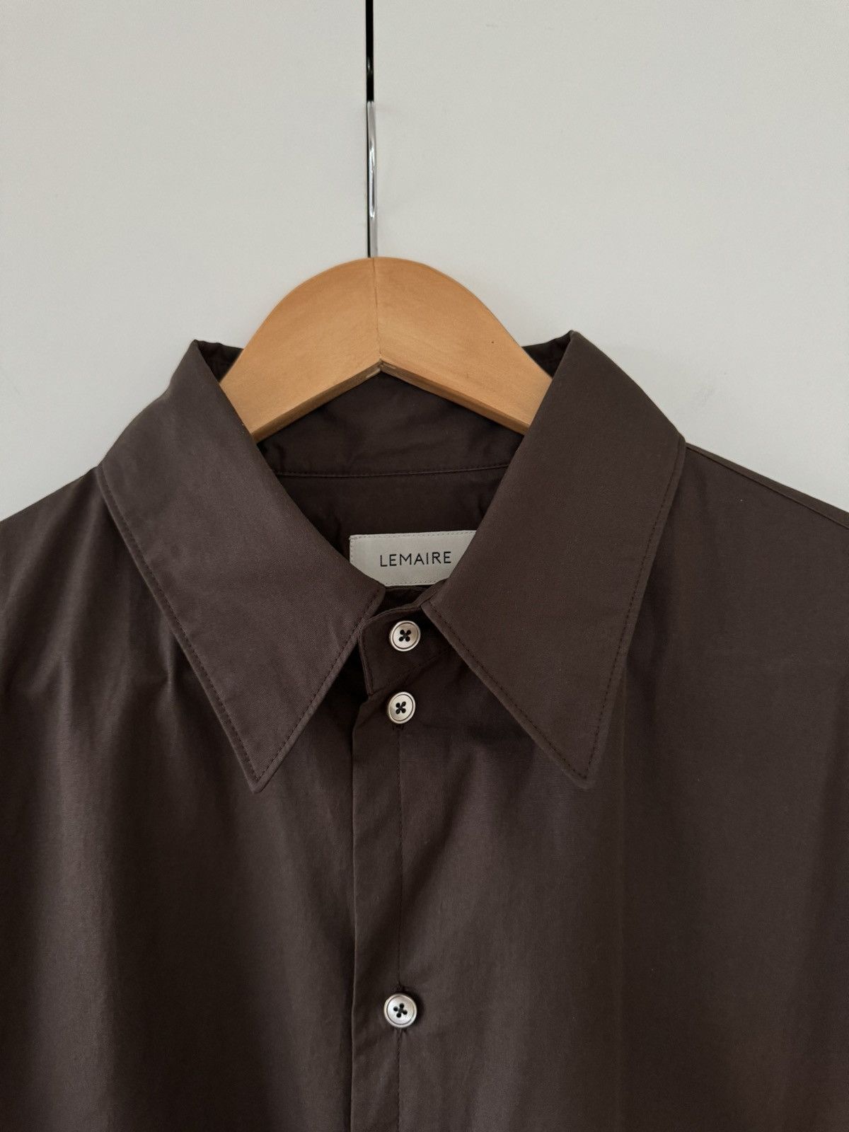 Lemaire Twisted Shirt in Brown Cotton 54 Size US XXL / EU 58 / 5 - 3 Thumbnail