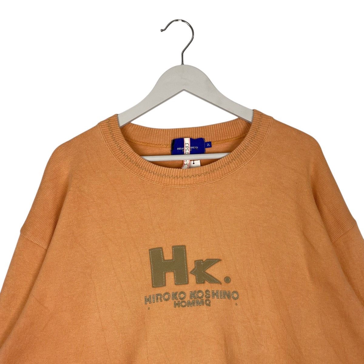 Hiroko Koshino Homme × Vintage Vintage Hiroko Koshino Homme Crewneck Sweatshirt Orange Size US L / EU 52-54 / 3 - 5 Thumbnail