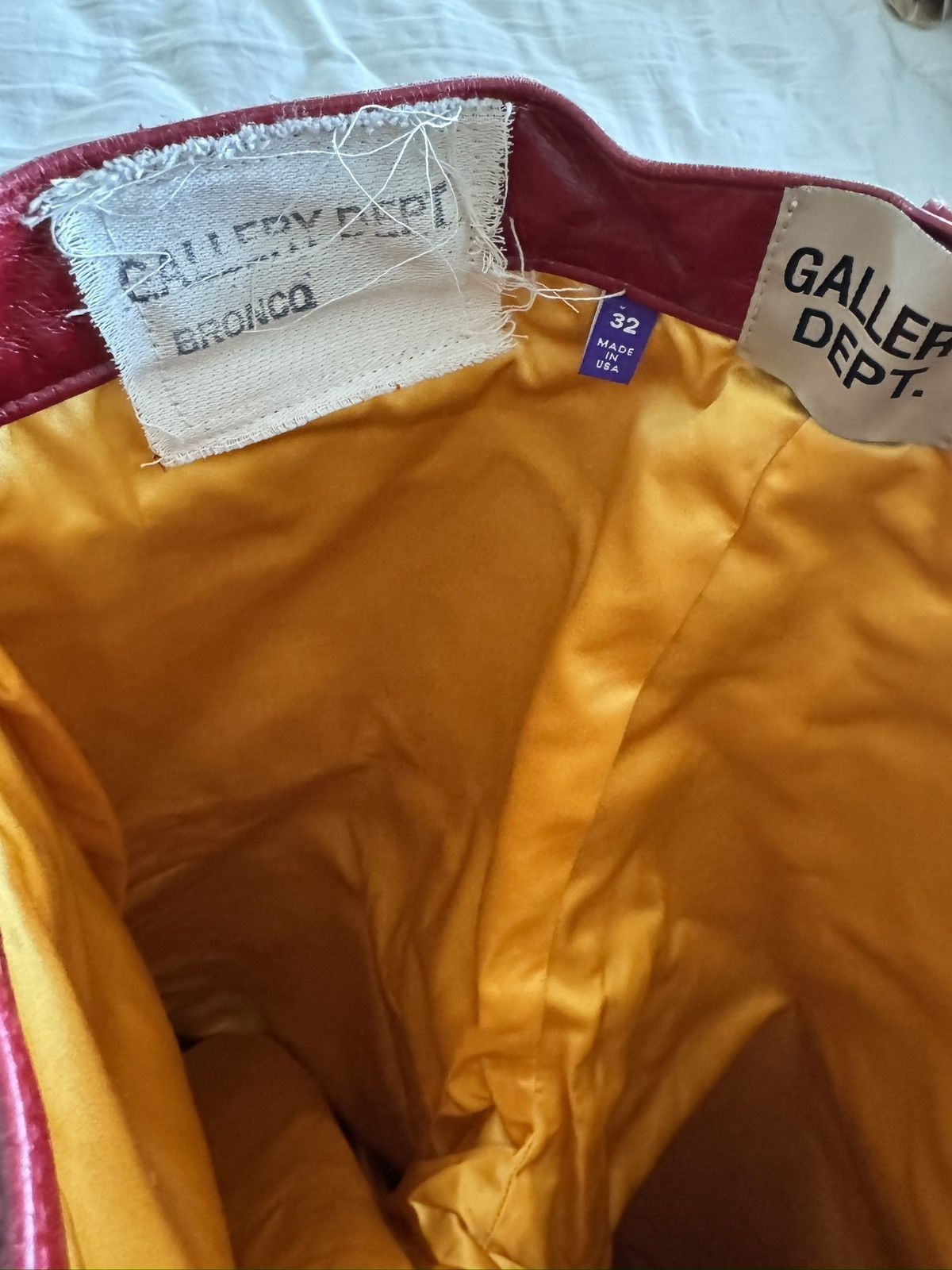 Gallery Dept. $6500 Red Leather-Suede Bronco Pants Size US 32 / EU 48 - 13 Thumbnail