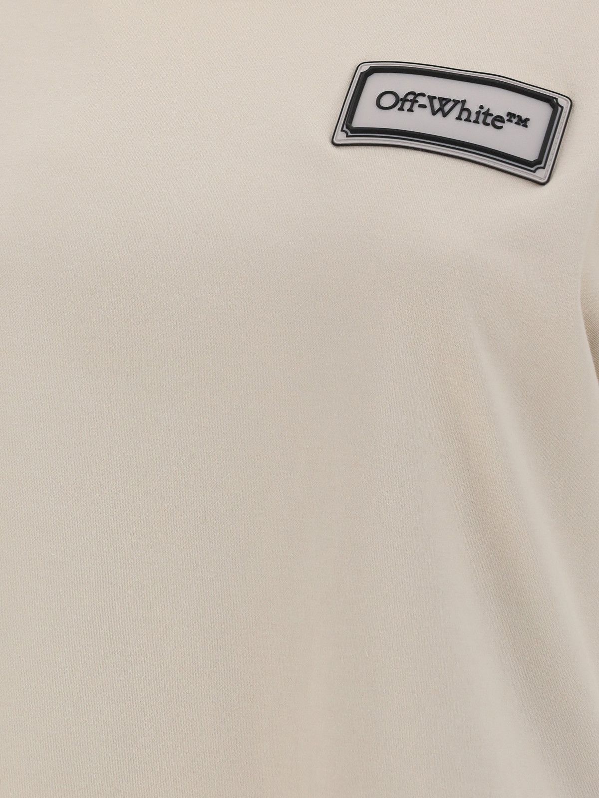 Off-White o1gr1nt0325 Logo Patch Cropped T-Shirt in Cream Size XS / US 0-2 / IT 36-38 - 3 Thumbnail
