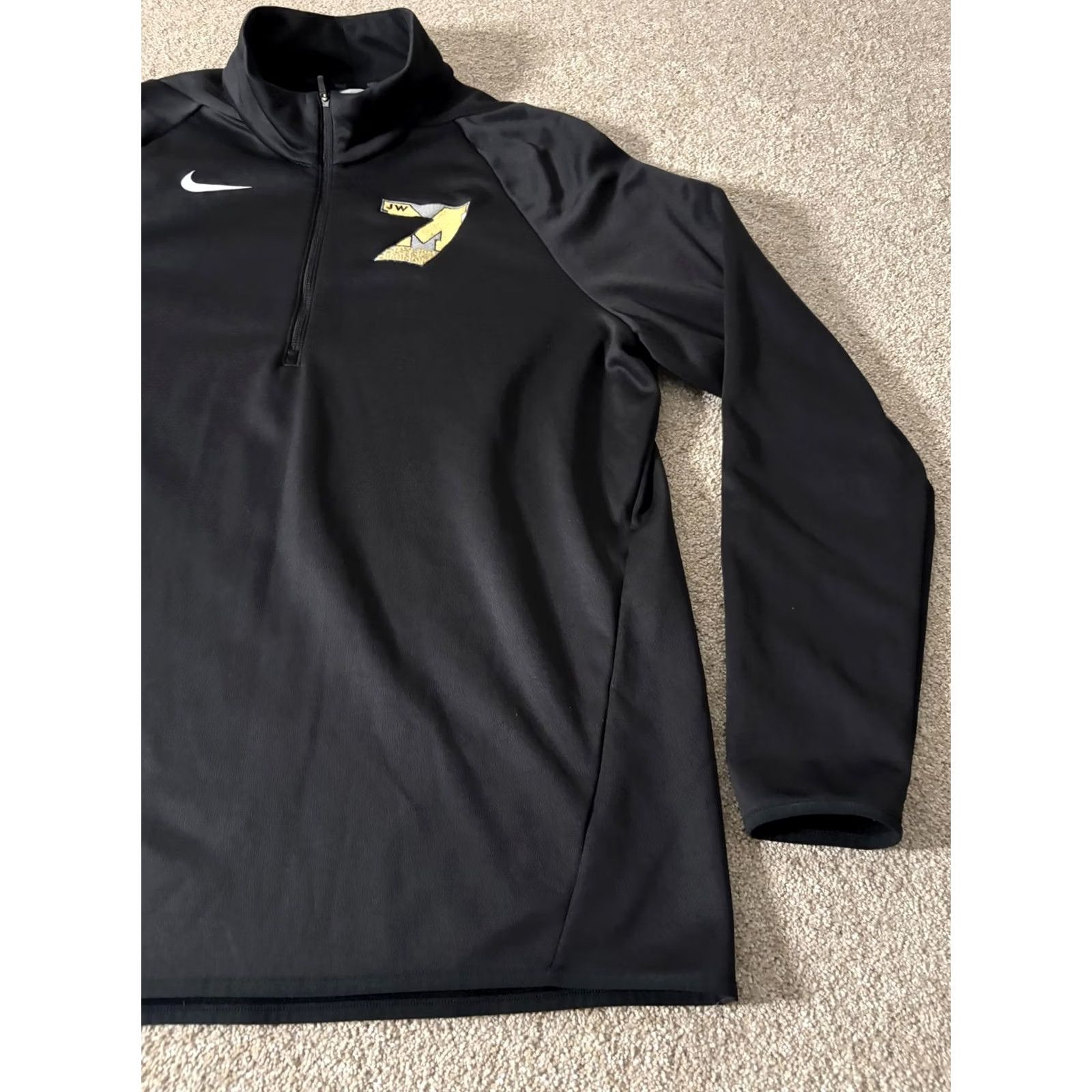 Nike Nike Dri-FIT Shirt Mens Large Black 1/4 Zip Mock Neck JW 2022 District Champions Size US L / EU 52-54 / 3 - 3 Thumbnail