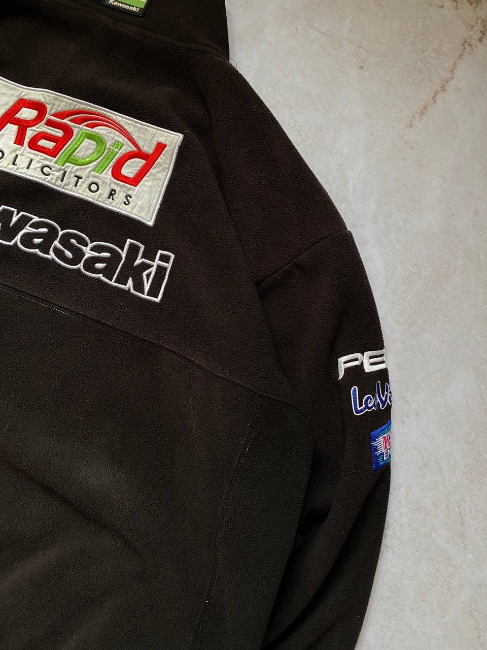 Vintage Vintage Kawasaki Rapid Team Y2K Fleece Racing Jacket Size US XXL / EU 58 / 5 - 5 Thumbnail
