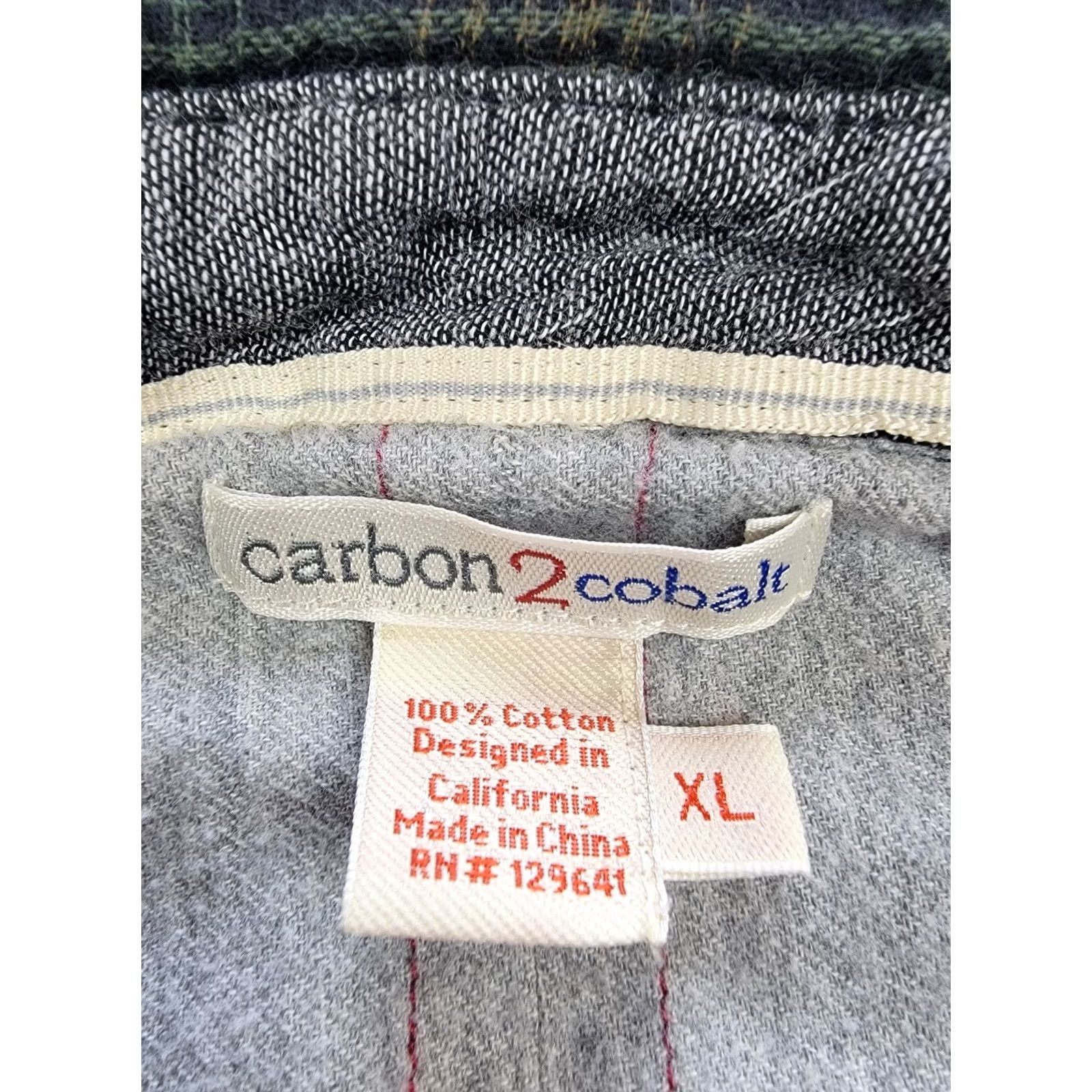Carbon2Cobalt Carbon 2 Cobalt Shirt Mens XL Green Black Red Plaid Long Sleeve Button Up Casual Size US XL / EU 56 / 4 - 3 Thumbnail