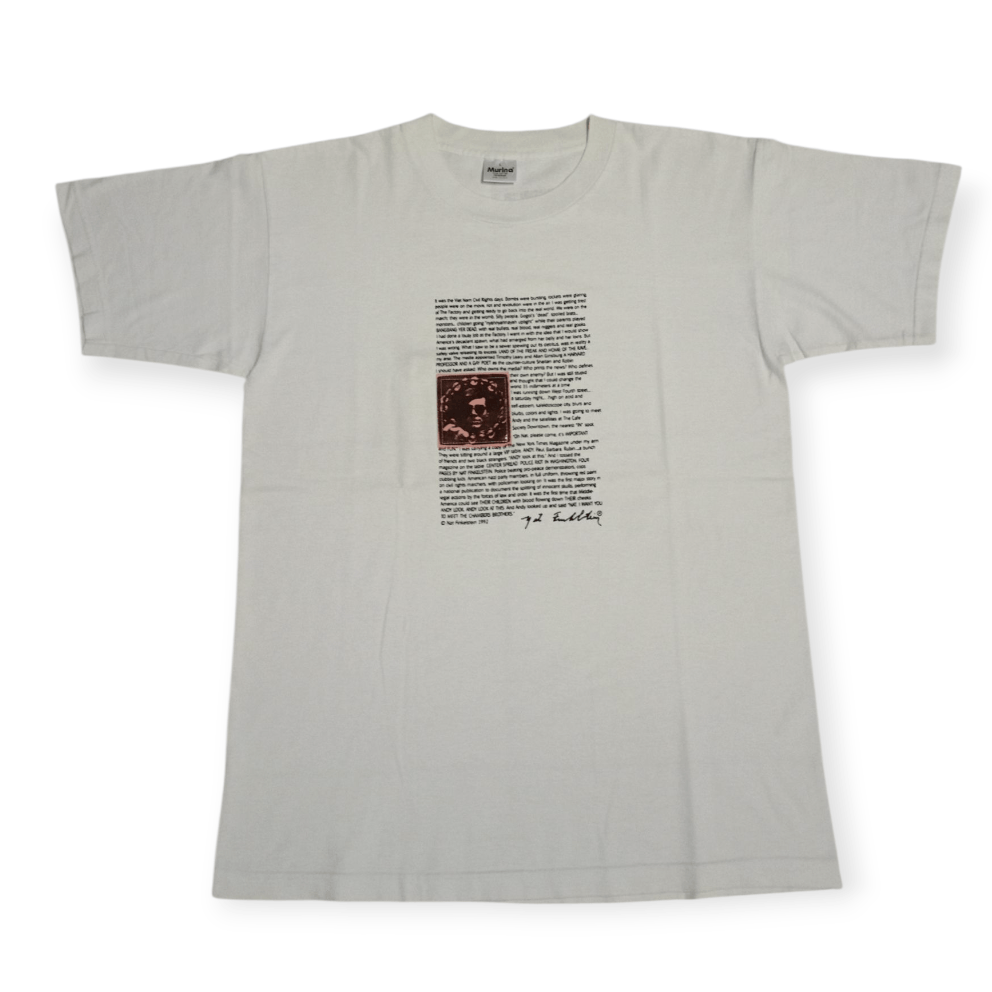 Andy Warhol Vintage rare andy Warhol t shirt/Nat Finkelstein Size US L / EU 52-54 / 3 - 1 Thumbnail