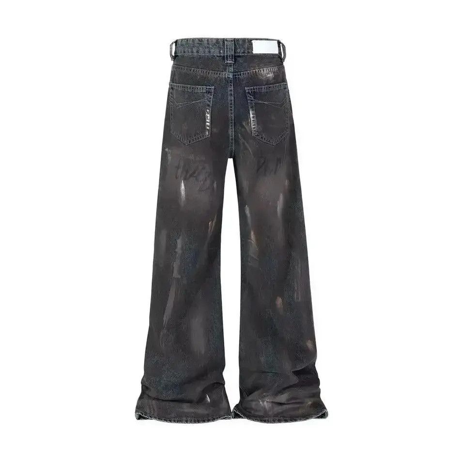 Japanese Brand Streetwear Rare Loose Wide Leg Graffiti Jeans Pants Size US 34 / EU 50 - 2 Thumbnail