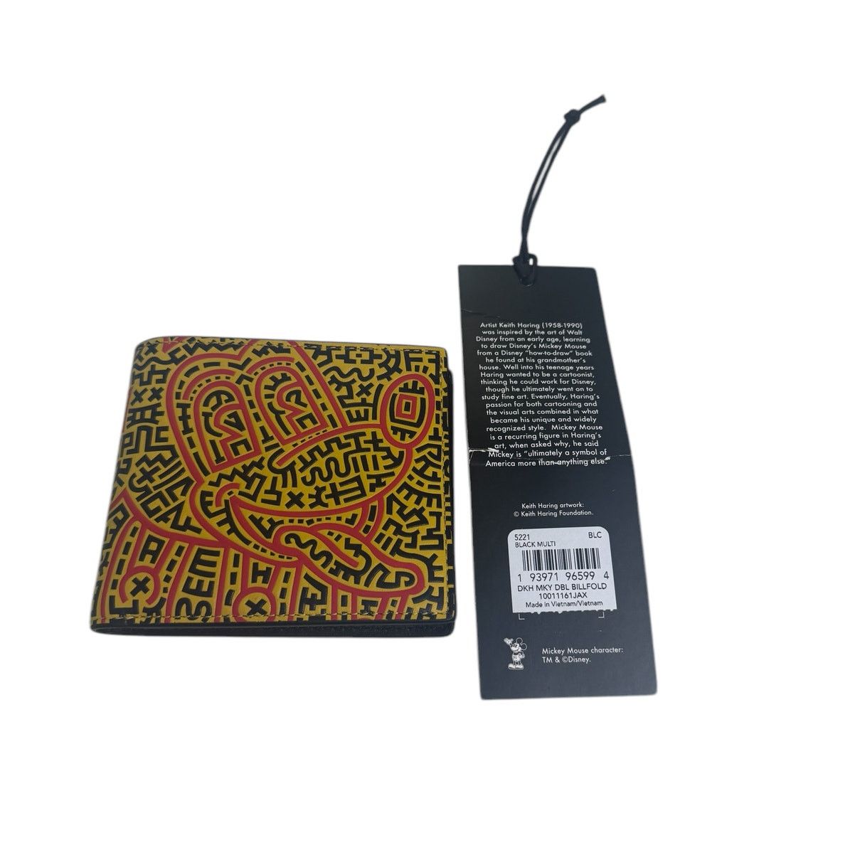 COACH Disney Mickey orders Mouse X Keith Haring Double Billfold Wallet