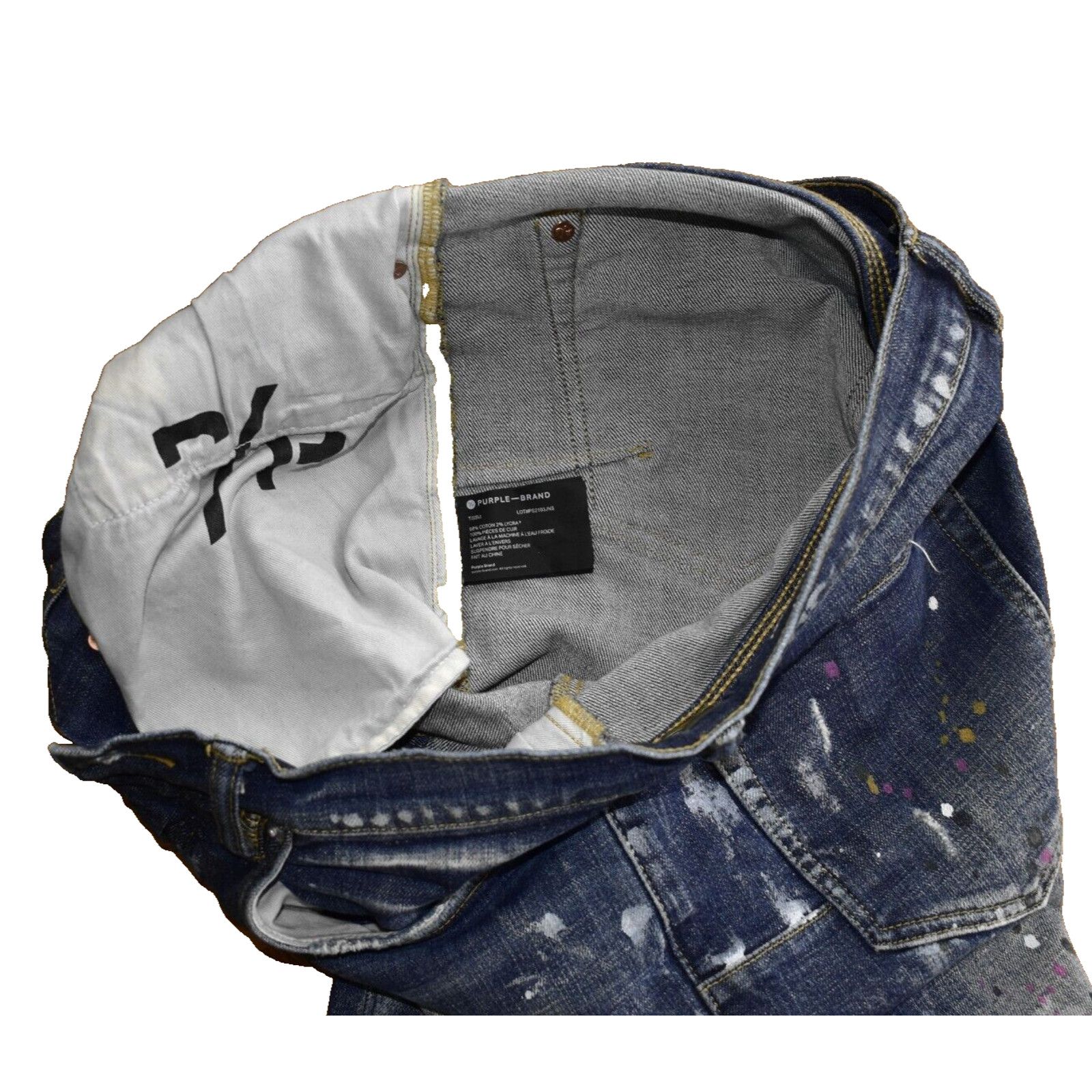 Purple Brand PURPLE BRAND No P001 Splatter Print Distressed Slim Jeans 32 Size US 32 / EU 48 - 5 Thumbnail