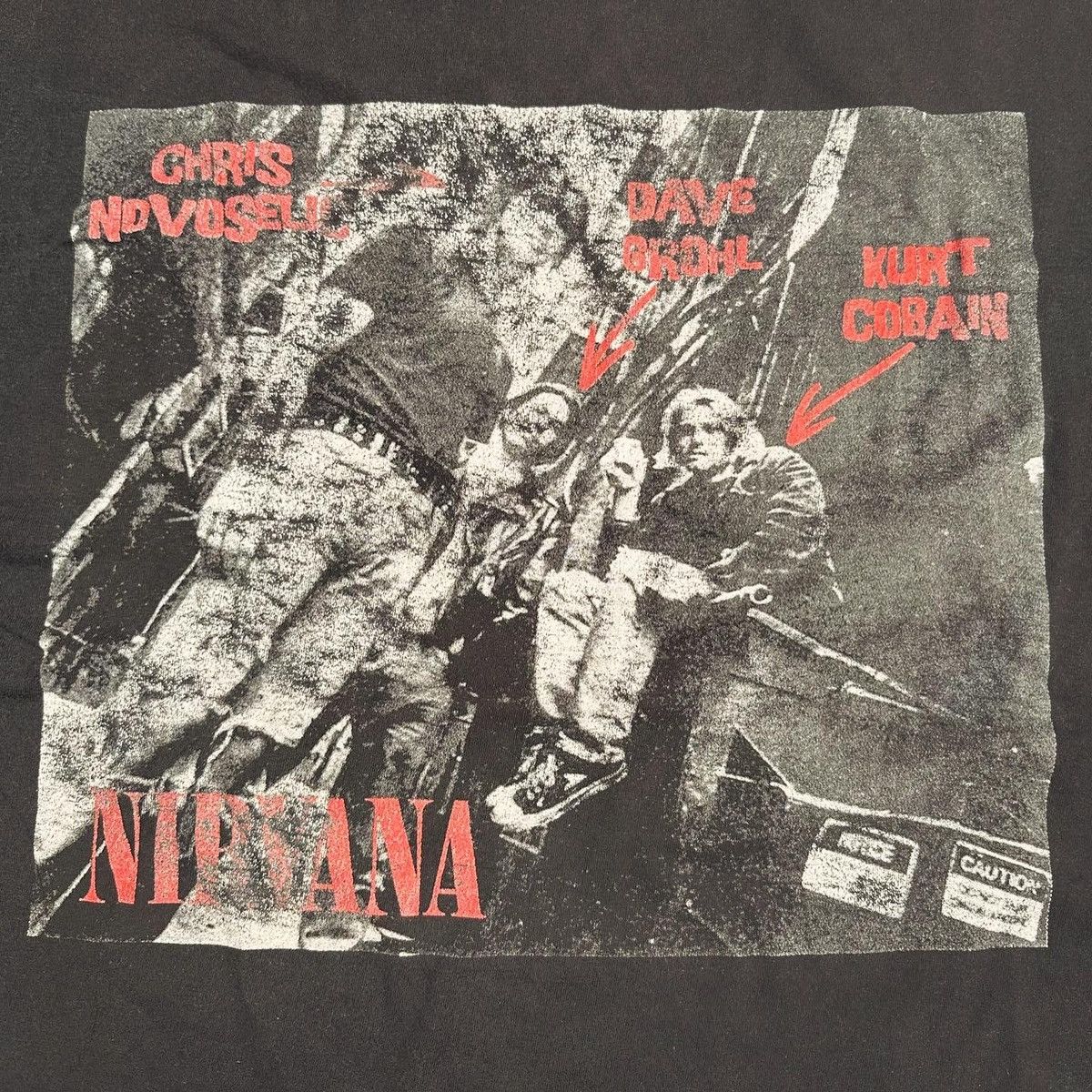 image of Bootleg Nirvana 90’S Band Shirt Size M in Black, Men's