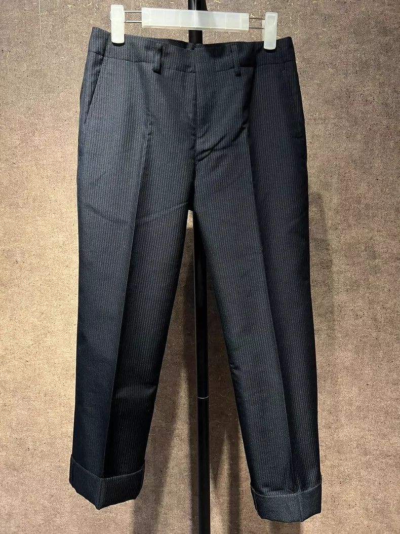 Junya Watanabe Junya Watanabe Striped Wool Dress Pants Size US 26 / EU 42 - 1 Thumbnail